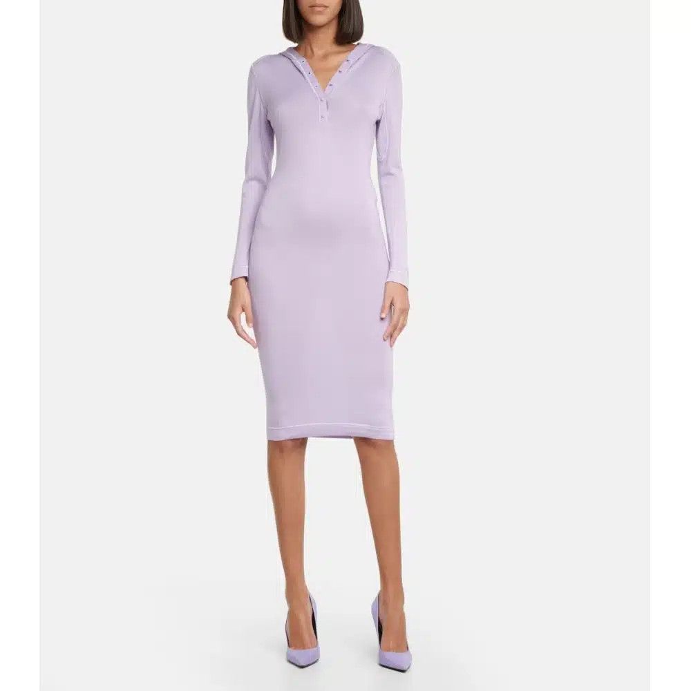 Tom Ford o1loc1c1224 ACK295 Knitted Dress in Lilac Size XS / US 0-2 / IT 36-38 - 2 Thumbnail