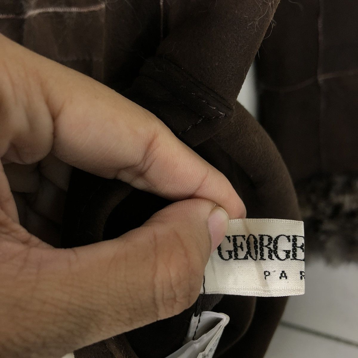 Vintage 📌VINTAGE BIKER SHEARLING LEATHER JACKET GEORGES RECH PARIS Size US M / EU 48-50 / 2 - 18 Thumbnail