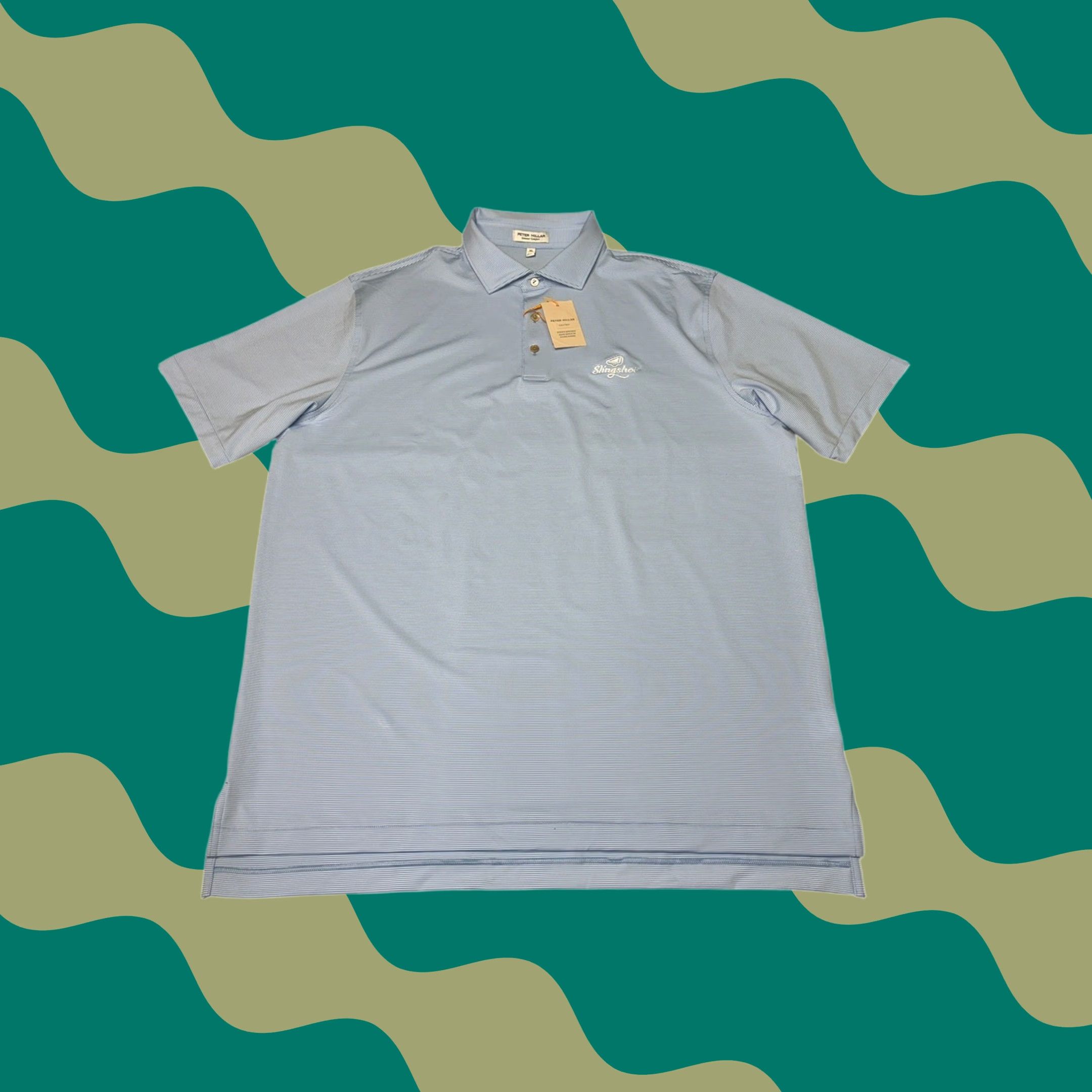 Peter Millar NWT Peter Millar x Slingshot Summer Comfort Polo Mens XL Blue Stripe Slingshot Size US XL / EU 56 / 4 - 1 Thumbnail