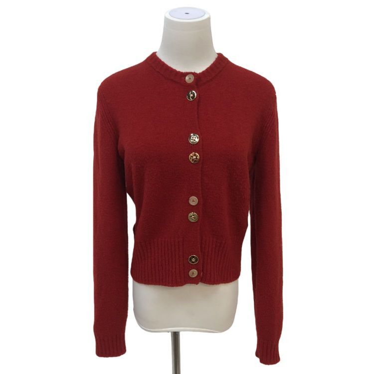 Louis Vuitton Louis Vuitton Red Knit Cardigan Size S Size S / US 4 / IT 40 - 1 Thumbnail