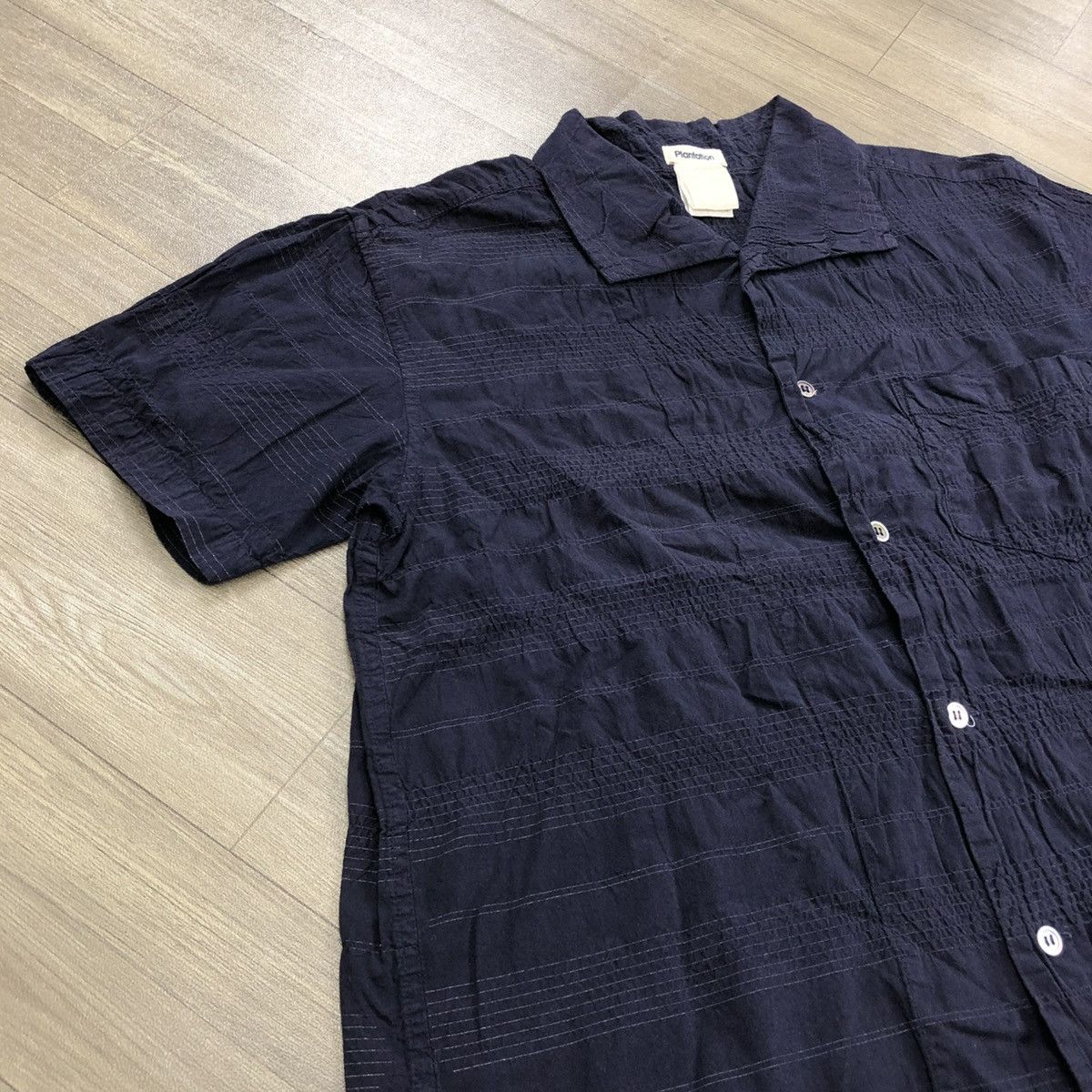 Issey Miyake × Japanese Brand × Tsumori Chisato Vintage Issey Miyake Plantation Designer Indigo Boro Shirt Size US M / EU 48-50 / 2 - 3 Thumbnail