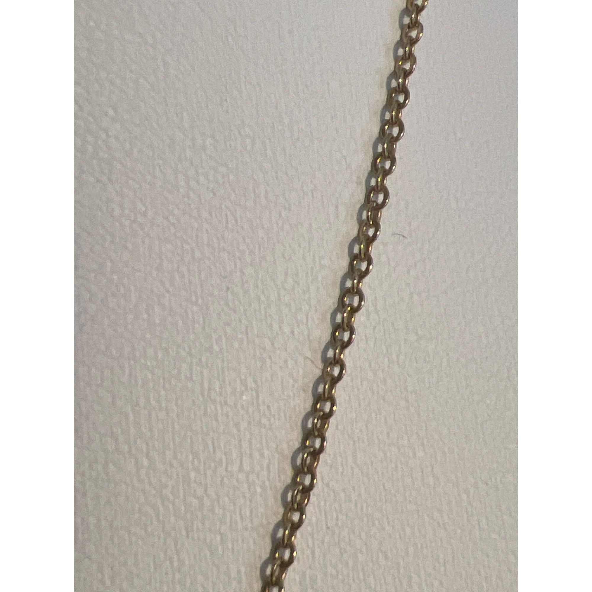 Other Vintage Gold Tone Chain Necklace Pearl Bead Boy Girl Etched Size ONE SIZE - 3 Thumbnail