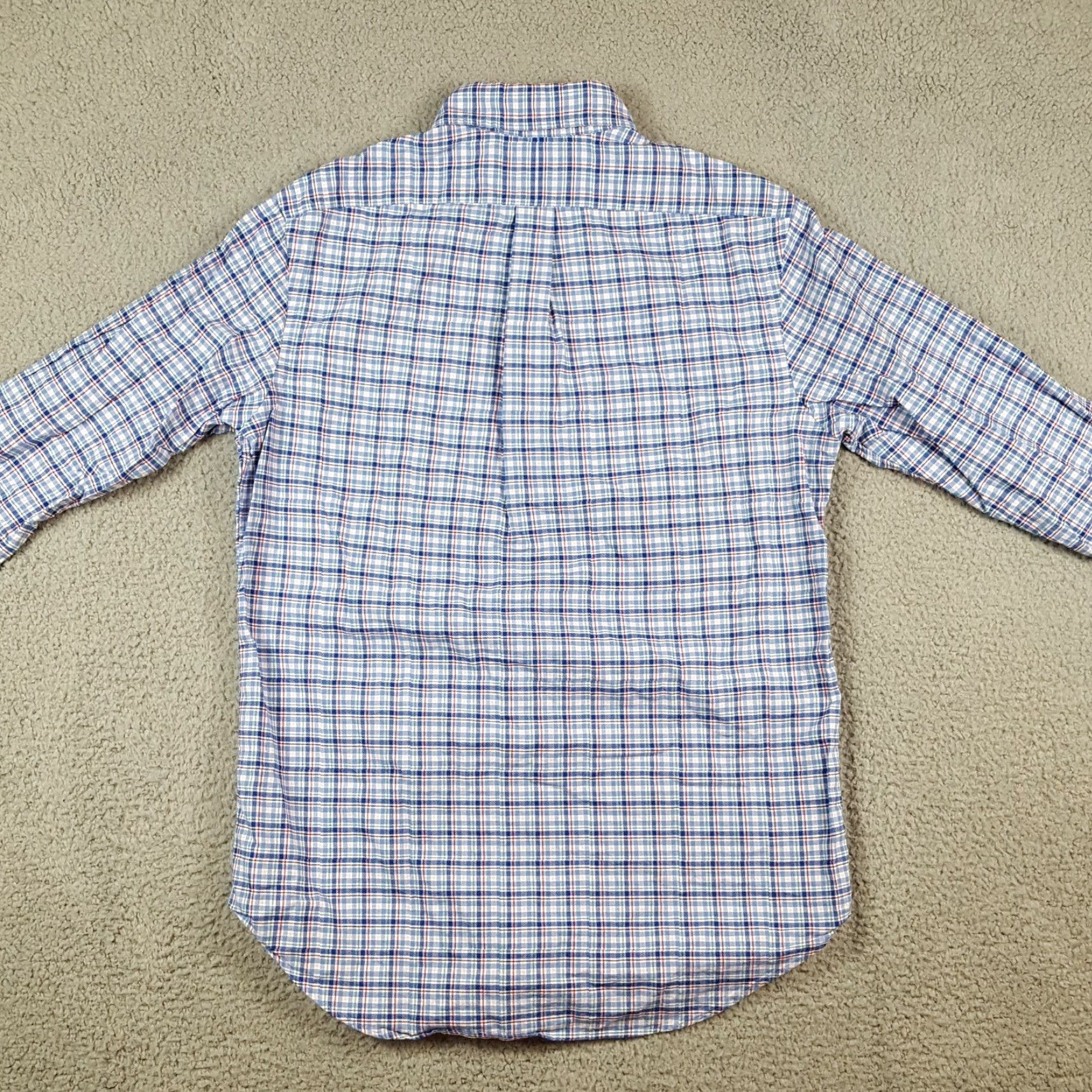 Ralph Lauren VINTAGE Ralph Lauren Plaid Pony Logo Shirt Men's Medium Blue Button-Down - 90s Preppy Golf/Casual Workwear Size US M / EU 48-50 / 2 - 5 Thumbnail