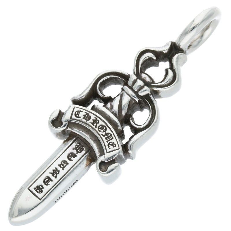 Chrome Hearts Chrome Hearts Double Dagger Pendant and Roll Chain