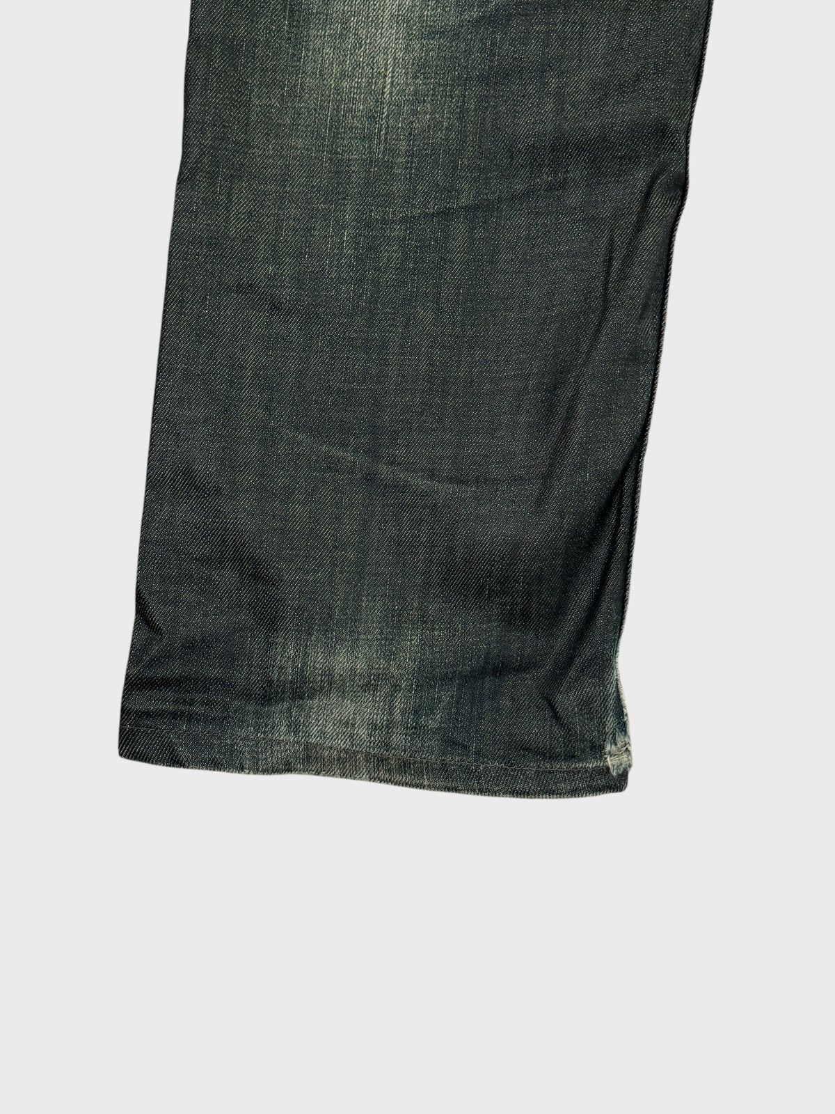 Other BACK NUMBER Distressed Rick Owen Style Waxed Denim Size US 31 - 16 Thumbnail