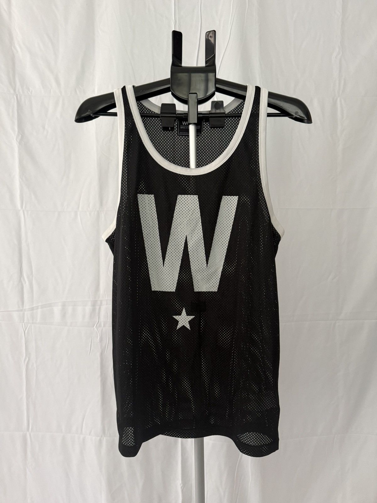 WeSC WeSC "W Star" Athletic Mesh Tank Top Jersey – Black & White Size US M / EU 48-50 / 2 - 1 Thumbnail