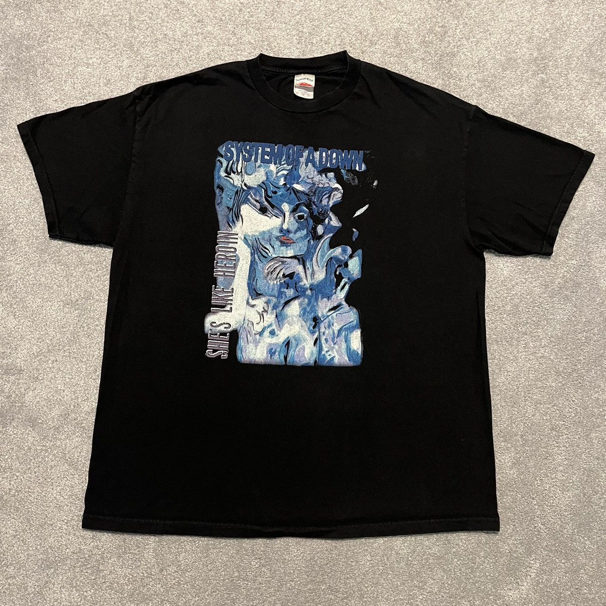 Band Tees × Vintage Vintage 2005 System of a Down She’s Like Heroin Band T Shirt Size US XL / EU 56 / 4 - 1 Thumbnail