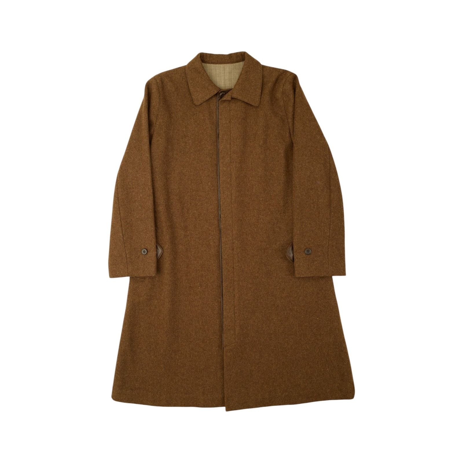 Yohji Yamamoto Brown Wool Coat Size L / US 10 / IT 46 - 1 Thumbnail