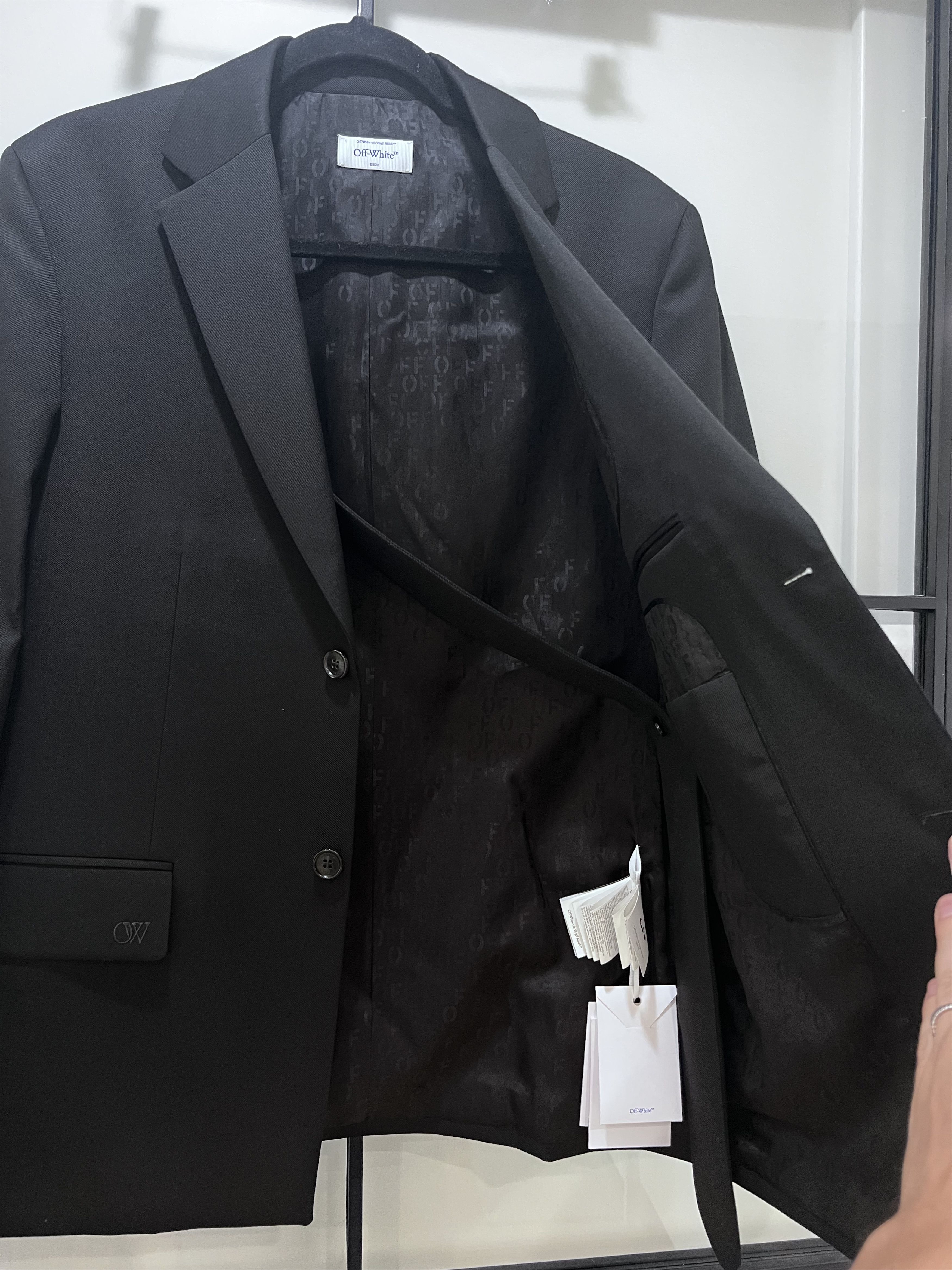 Off-White Off-White OW Embroidery Strap Blazer Size 48R - 3 Thumbnail