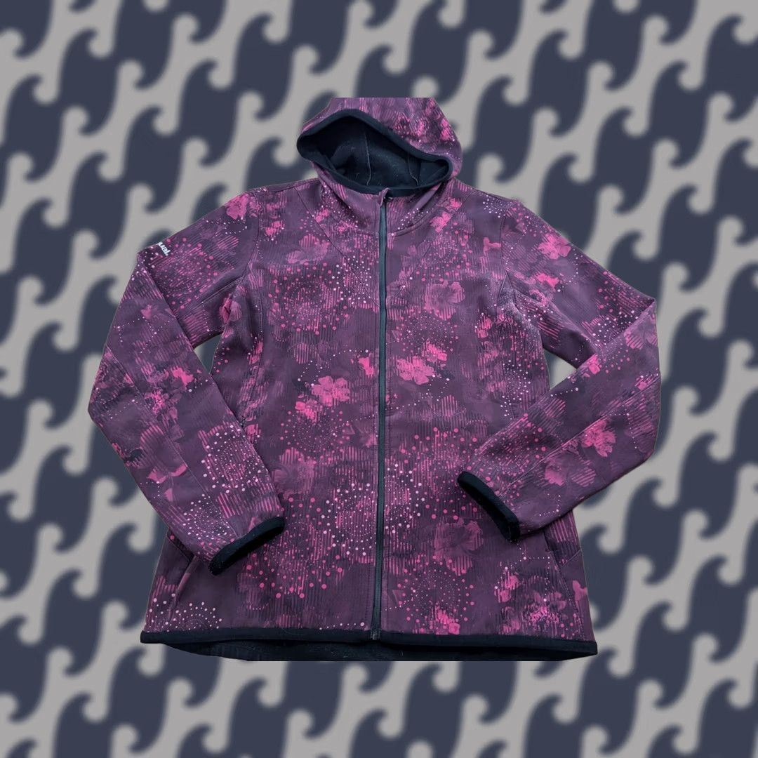 Desigual Desigual Floral Softshell Jacket Womens Size L Purple Full Zip Hooded Outdoor Size L / US 10 / IT 46 - 1 Thumbnail
