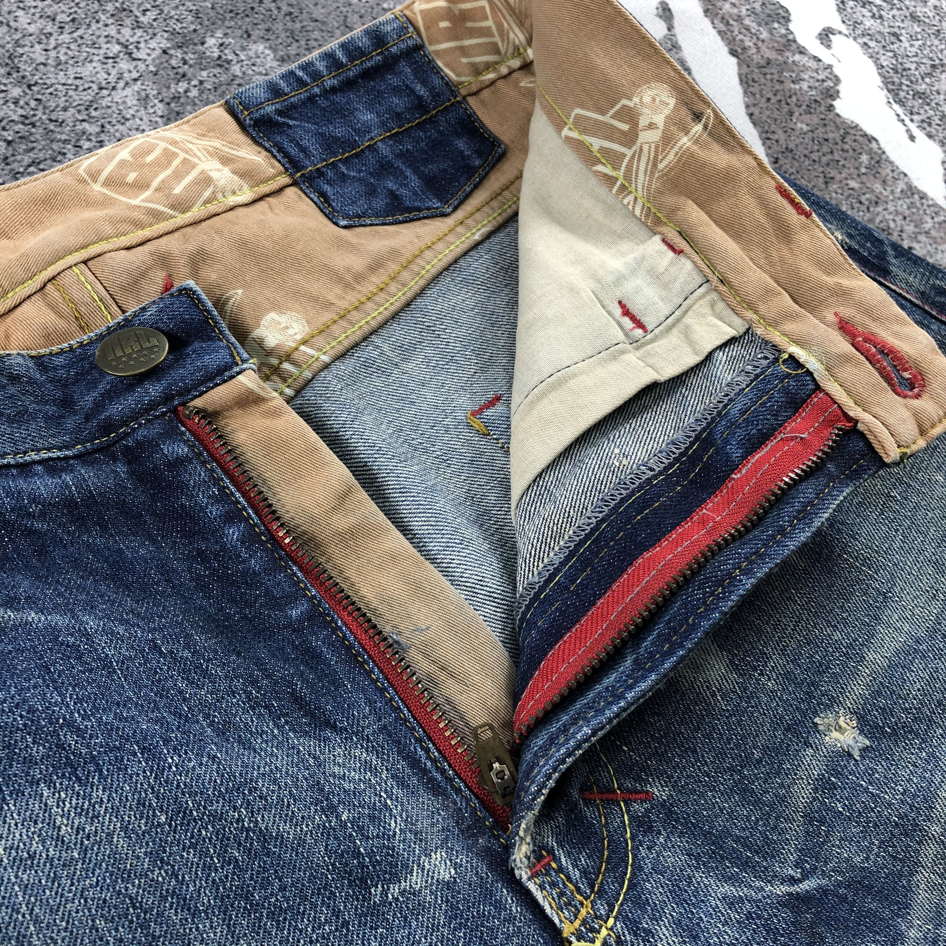 Japanese Brand Nine Rulas Line Jeans Distressed Denim KJ773 Size US 32 / EU 48 - 13 Thumbnail