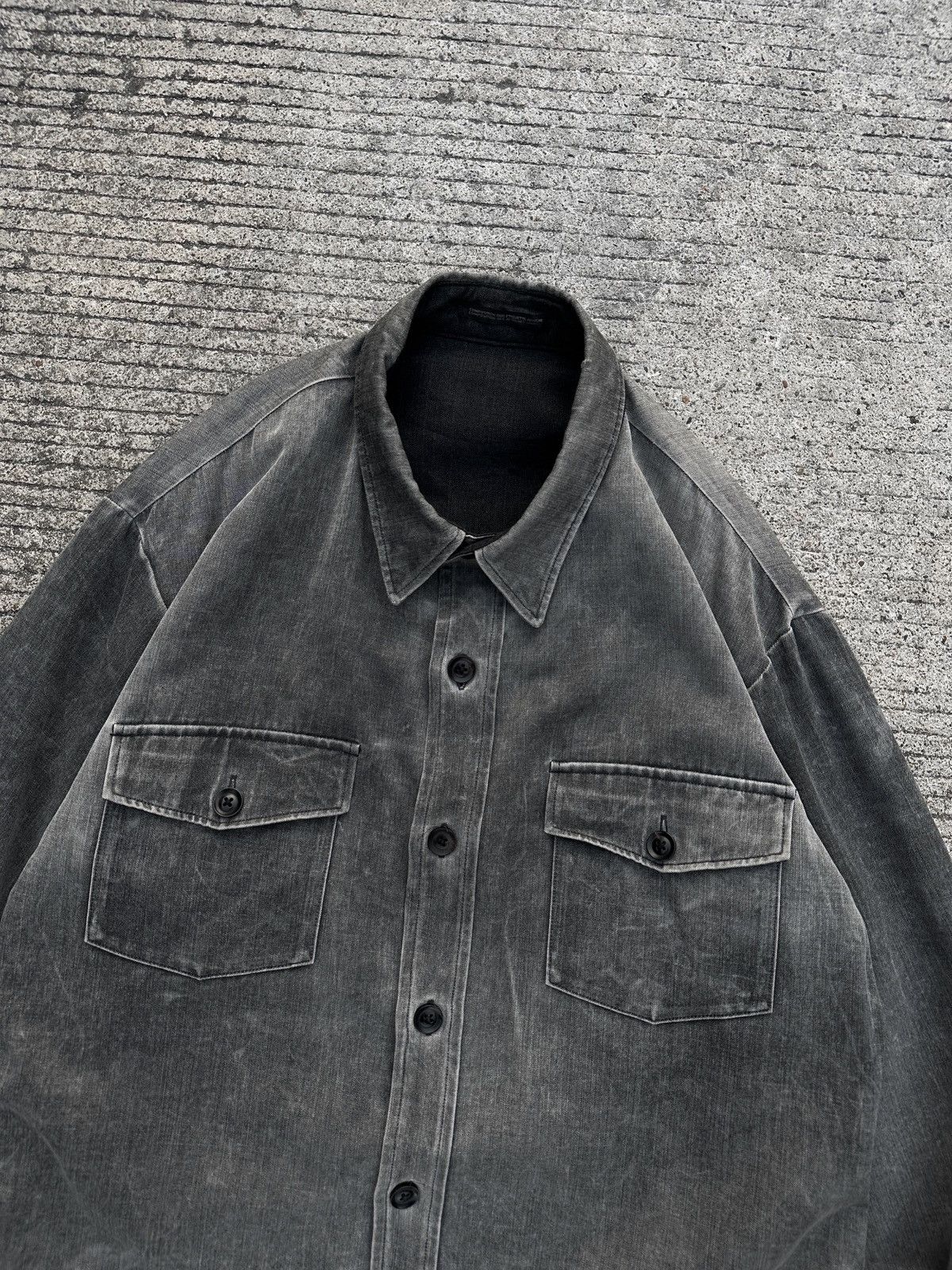 Y's for Men × Yohji Yamamoto Yohji Yamamoto SS08 Y’s For Men Washed Dye Shirt Jacket Size US L / EU 52-54 / 3 - 7 Thumbnail