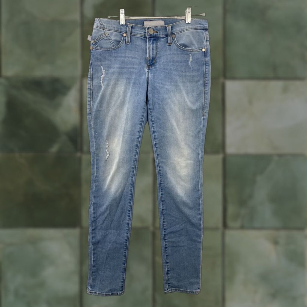 Vintage Rock & Republic Womens Blue Skinny Stretch Faded Low Rise Jeans Size 8 Size 30" / US 8 / IT 44 - 1 Thumbnail