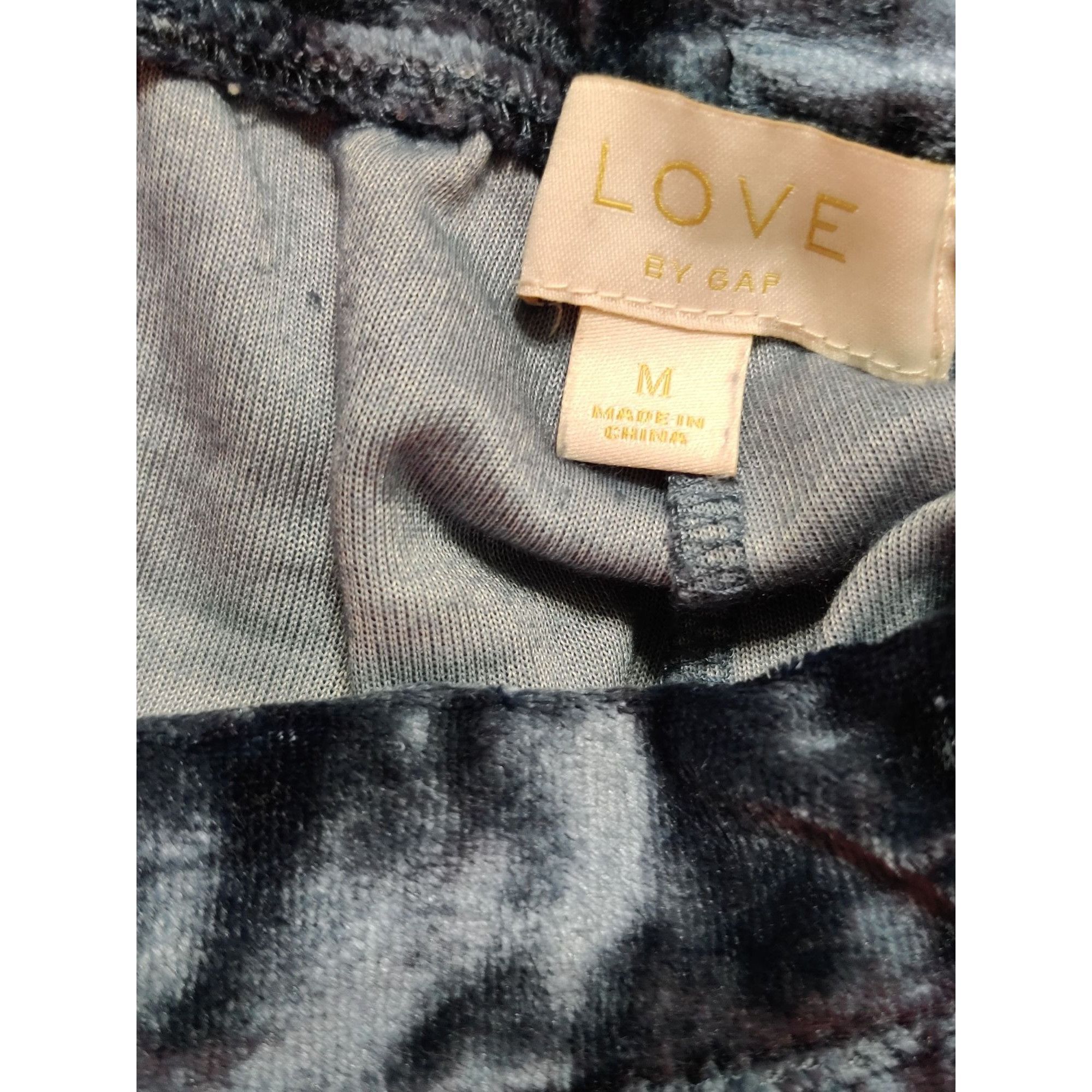 Gap Love By Gap M Womens Blue Velour Pants Stretch Pull On Comfo Size 29" - 6 Thumbnail