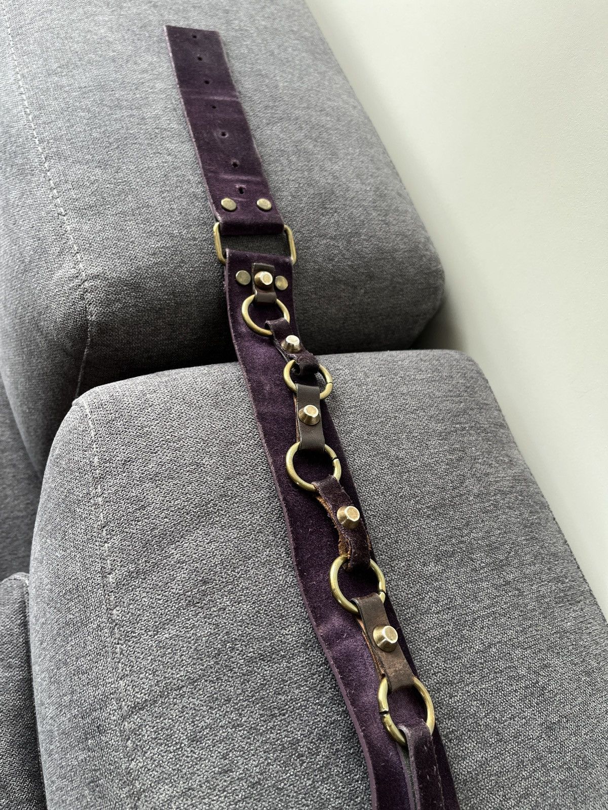 Other entra Suede Leather Avant Garde Purple Belt Size ONE SIZE - 9 Thumbnail