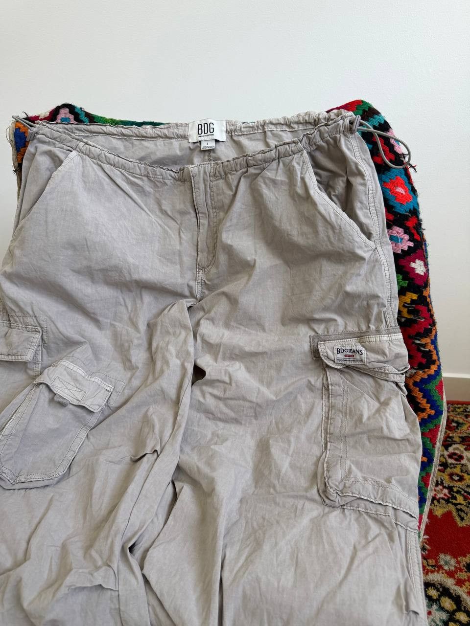 Japanese Brand Vintage 00s Baggy Cargo Multi-Zip Archive Japan Style Pants Size US 34 / EU 50 - 5 Thumbnail