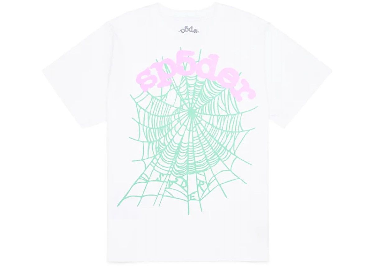 image of Spider Worldwide Spider OG Pink Web Tee in White, Men's (Size Small)