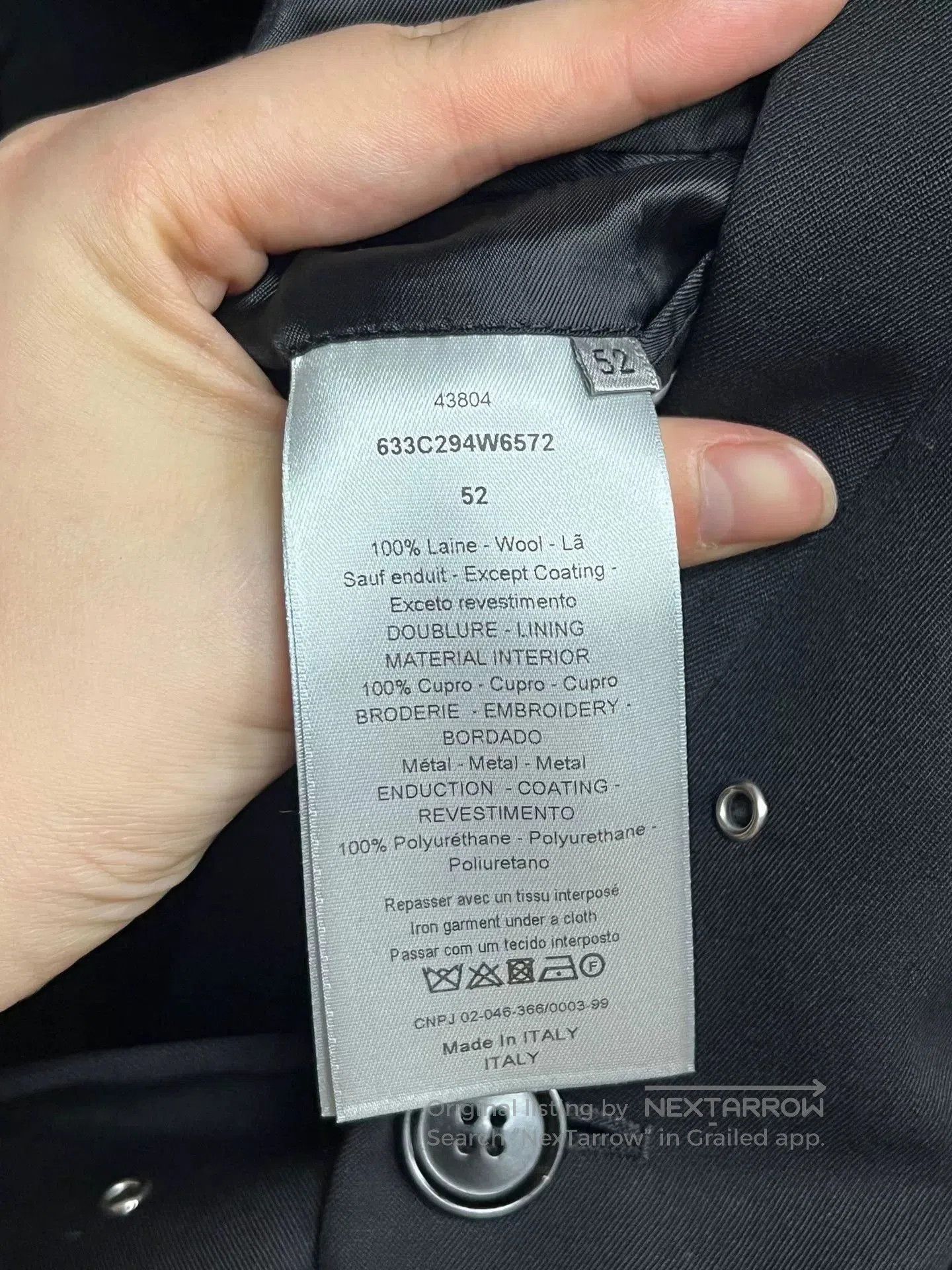 Dior black metallic suit by Dior. Size US XL / EU 56 / 4 - 4 Thumbnail