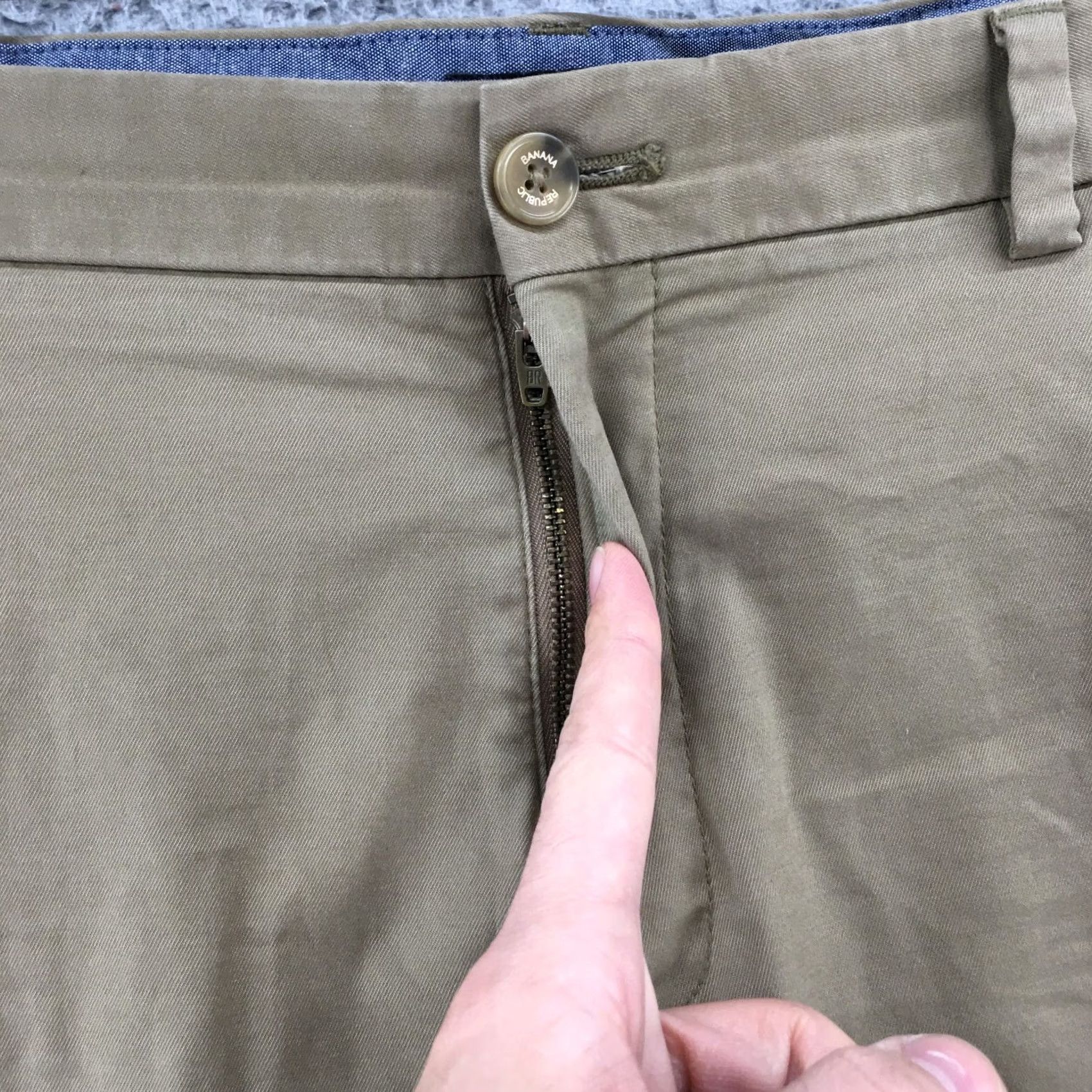Banana Republic Banana Republic Aiden Chino Pants Womens 38 Beige High Rise Zip Size 26" / US 2 / IT 38 - 3 Thumbnail