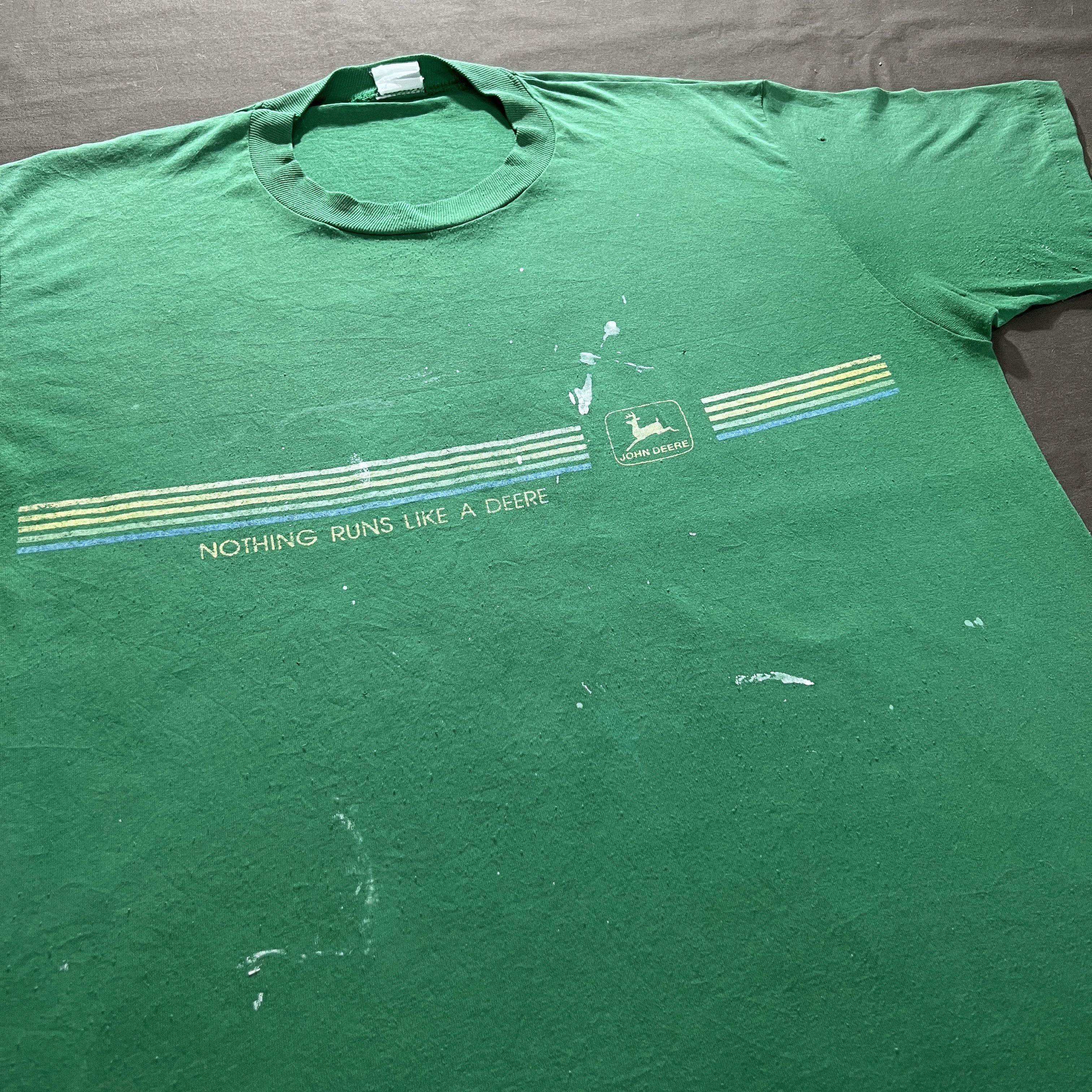 John Deere × Vintage Rare Vintage 90s John Deere Promo Tee XL Faded Thrashed Size US XL / EU 56 / 4 - 4 Thumbnail