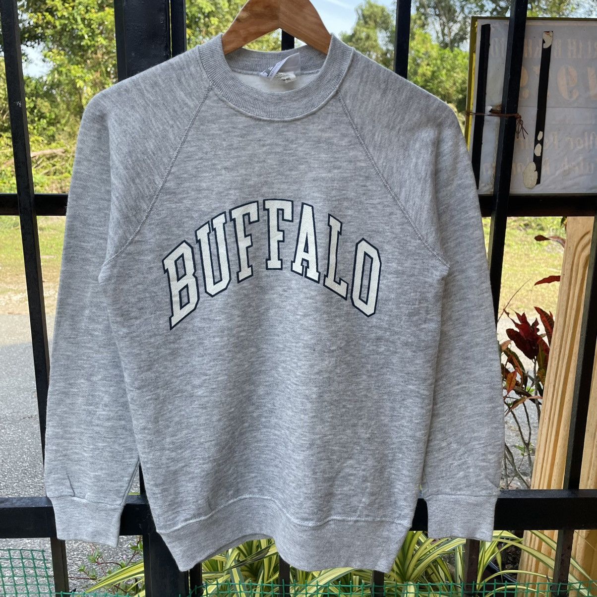 Vintage 🔥Vintage 80s BUFFALO Big Spellout Crewneck Jumper Sweatshirt Size US XS / EU 42 / 0 - 5 Thumbnail