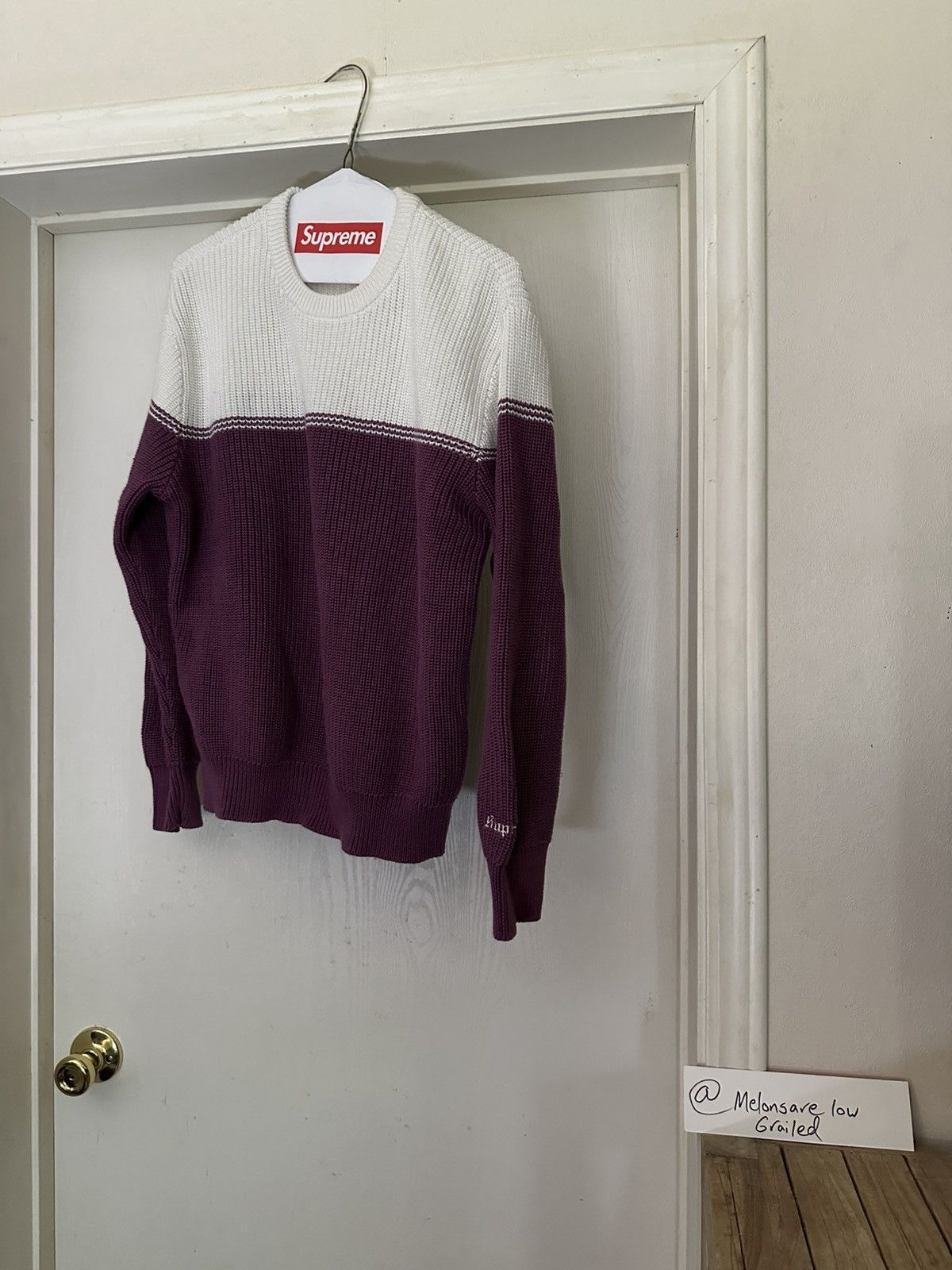 Supreme Supreme Alpine Sweater Purple Medium | Grailed