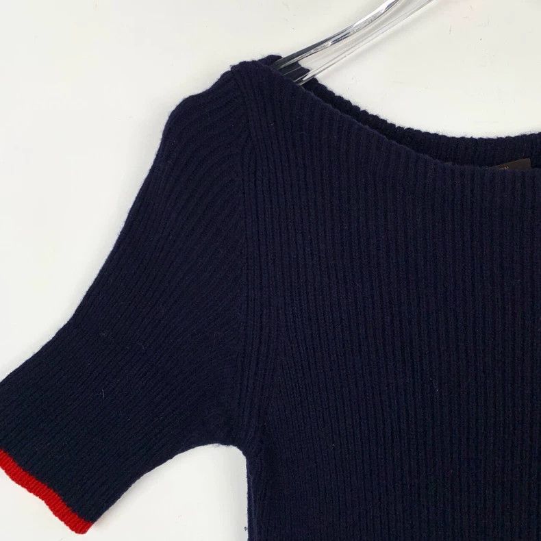 Louis Vuitton Louis Vuitton Logo monogrammed red and black crewneck wool Size S / US 4 / IT 40 - 3 Thumbnail