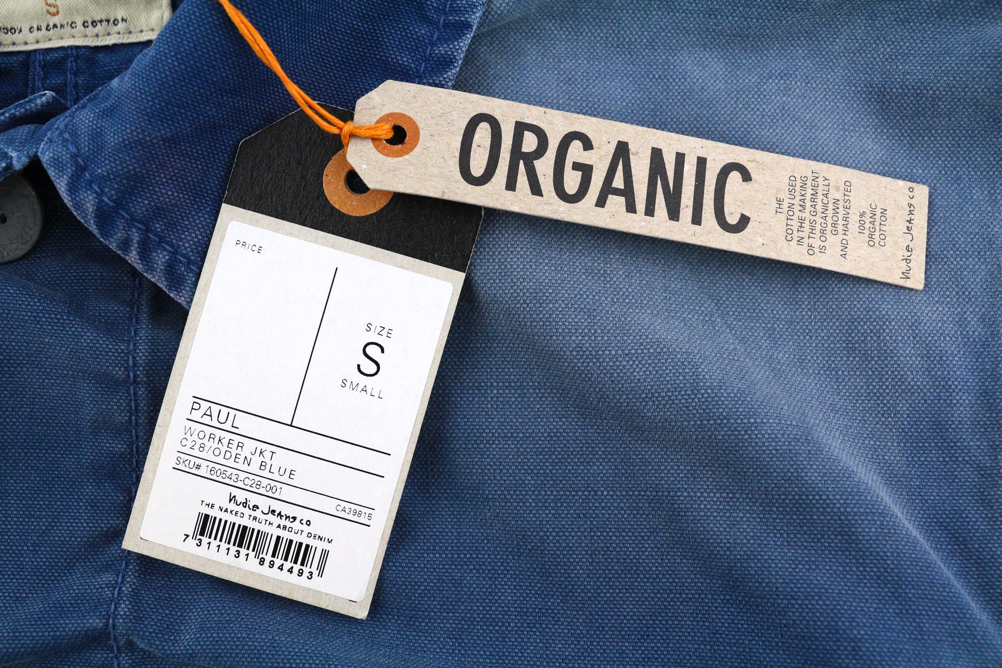 Nudie Jeans PAUL S Worker Oden Blue Washed Polo Unlined Jacket 82415 Size US S / EU 44-46 / 1 - 6 Thumbnail