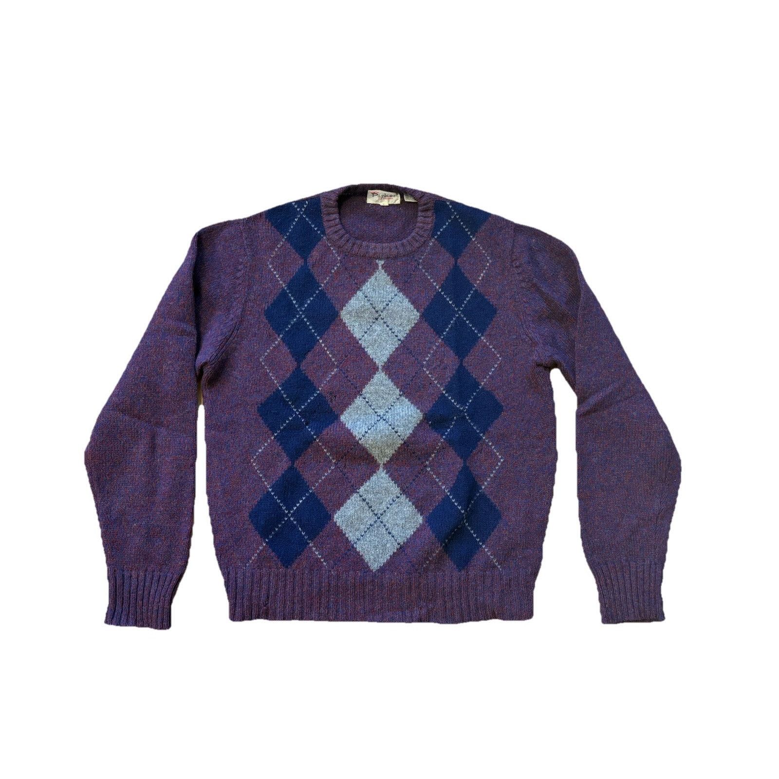Parker VTG Parker of Vienna Men's Crewneck 100% Shetland Wool Size US L / EU 52-54 / 3 - 1 Thumbnail