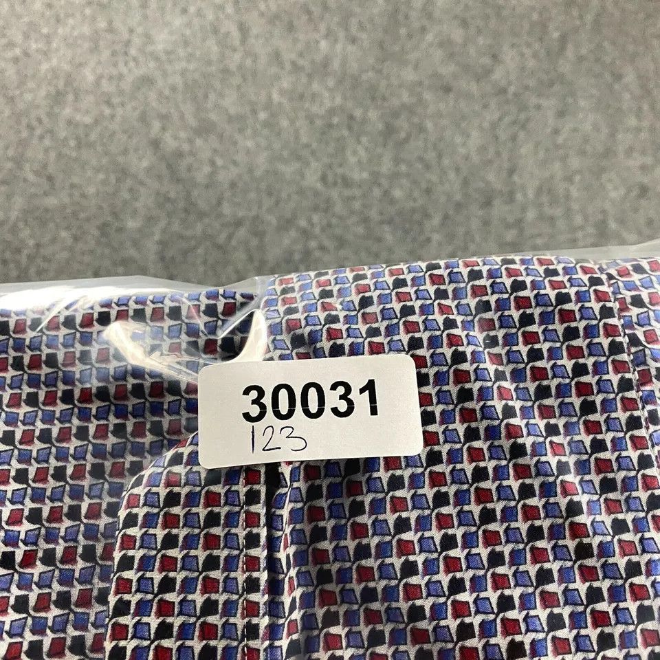 BUGATCHI Bugatchi Shirt Adults Large Geometric Shaped Fit Button Up Size US L / EU 52-54 / 3 - 9 Thumbnail