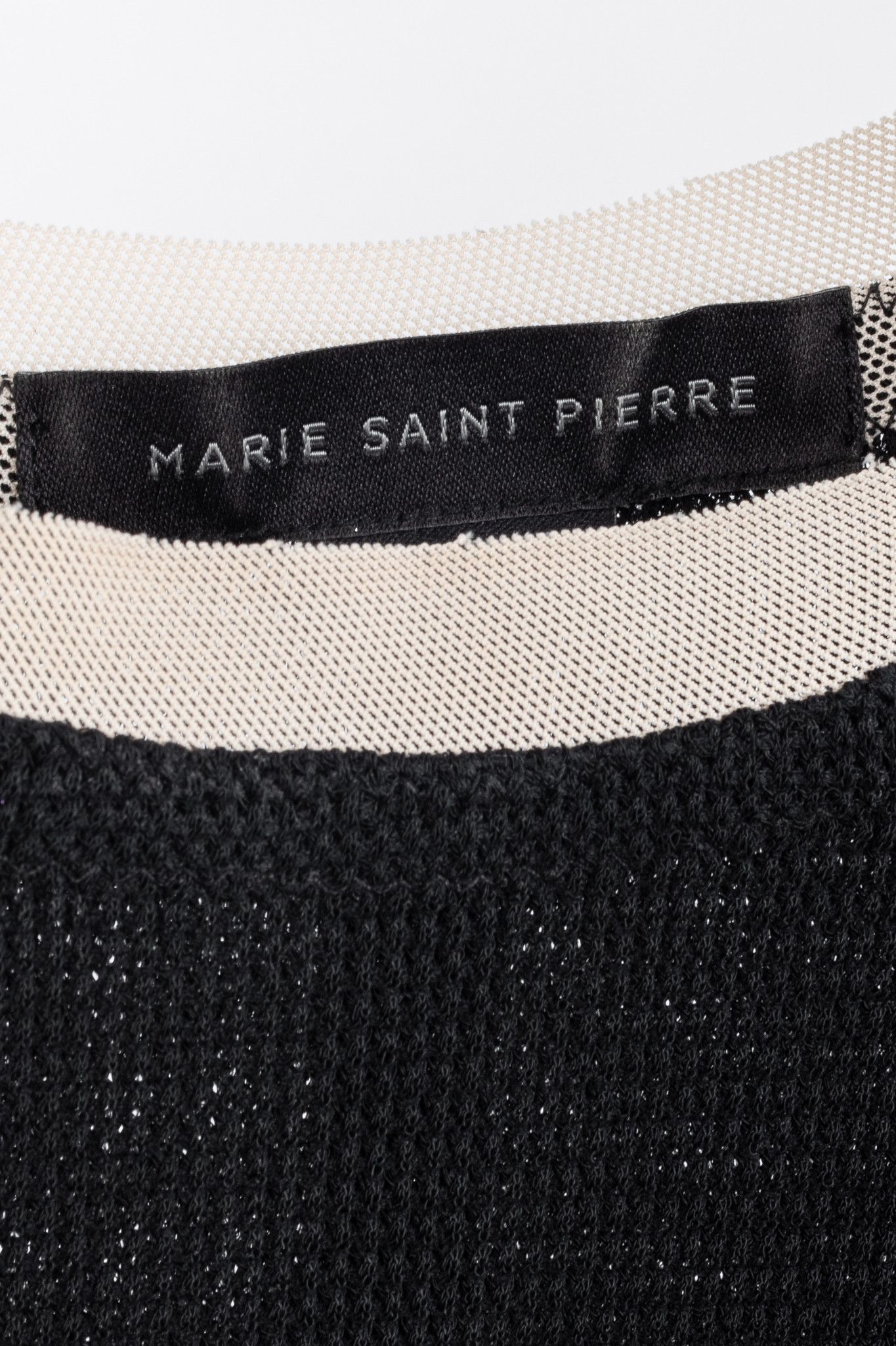 Marie Saint Pierre Marie Saint Pierre Black Mesh-Knit Asymmetrical Tunic Size M / US 6-8 / IT 42-44 - 4 Thumbnail