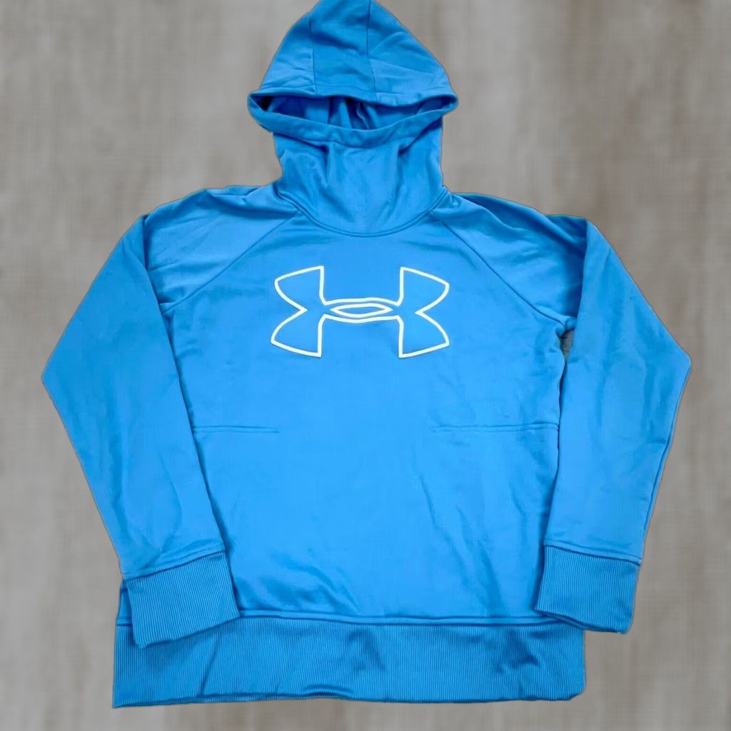 Under Armour Under Armour Hoodie Women M Blue White Pullover Sweatshirt Hooded Lightweight Moisture Wicking Pockets Fall Winter Modern Sports Bạn Size M / US 6-8 / IT 42-44 - 1 Thumbnail