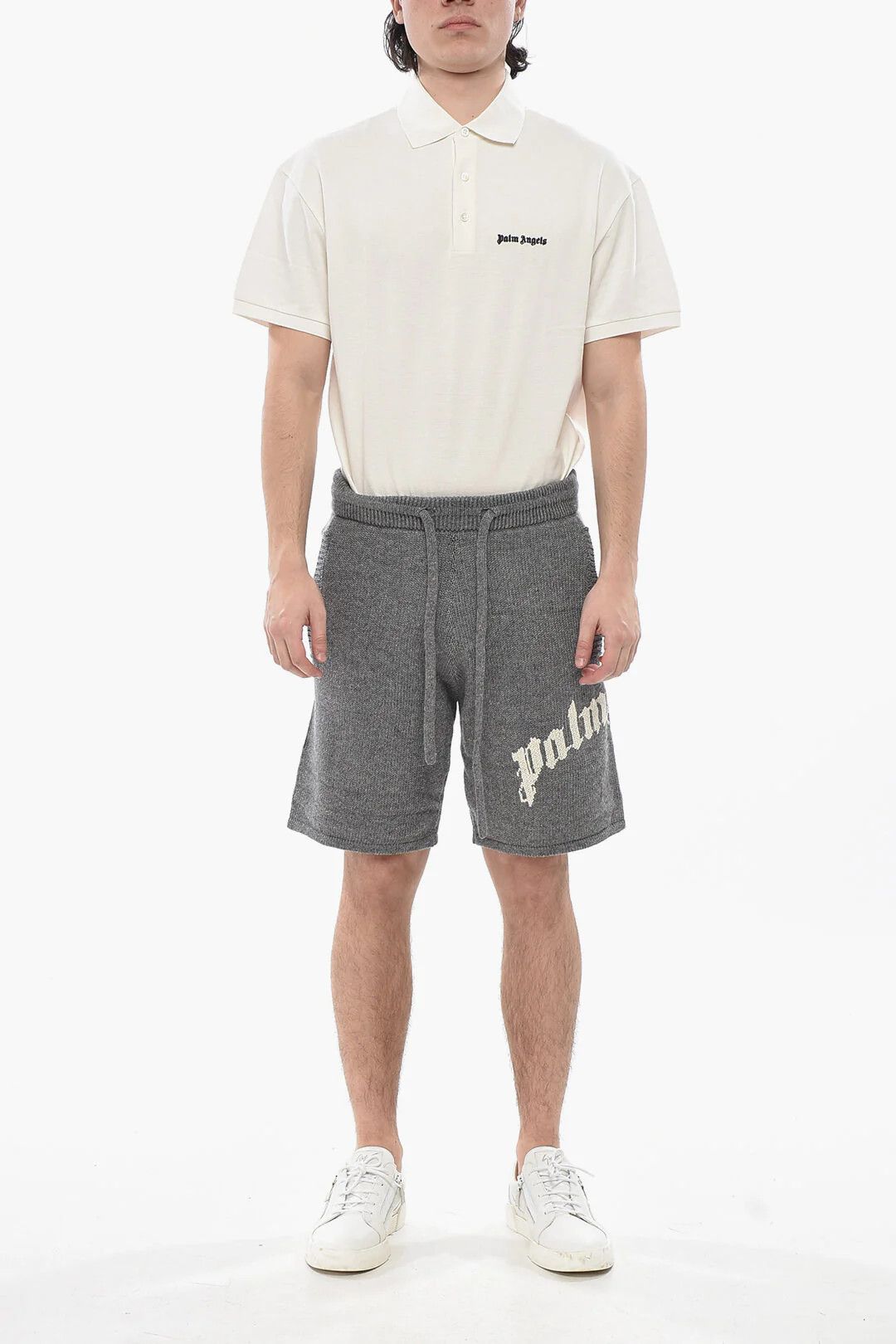 Palm Angels og1mm0326 Knit Short in Grey Size US 34 / EU 50 - 4 Thumbnail