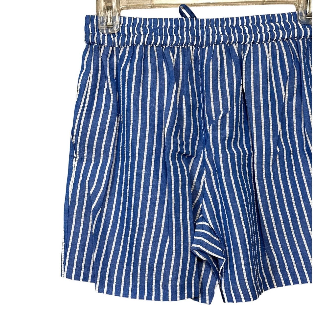 Other Riley & Rae Shorts Elastic Waist Striped Blue/White W XS NWT Size 26" / US 2 / IT 38 - 6 Thumbnail