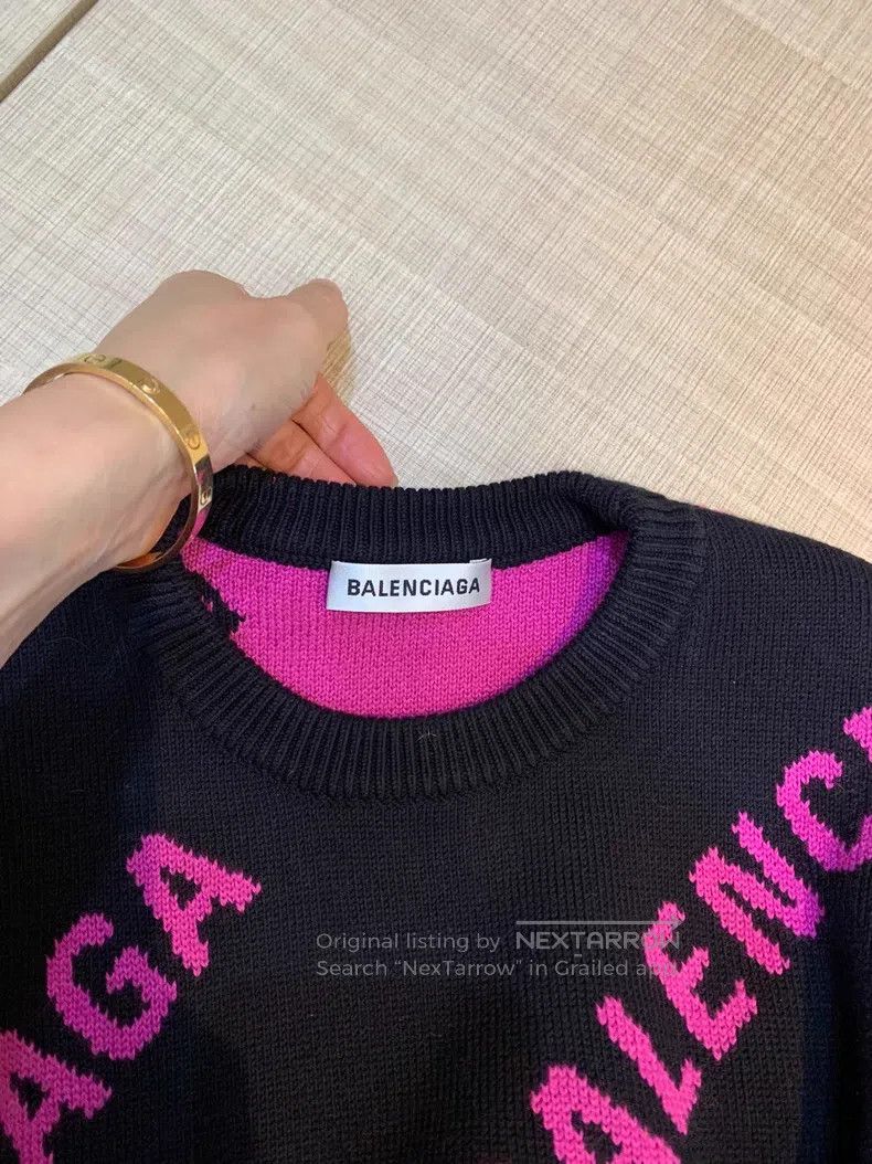 Balenciaga Balenciaga Classic Bulletproof Vest Full Logo Sweater Blac Size S / US 4 / IT 40 - 3 Thumbnail