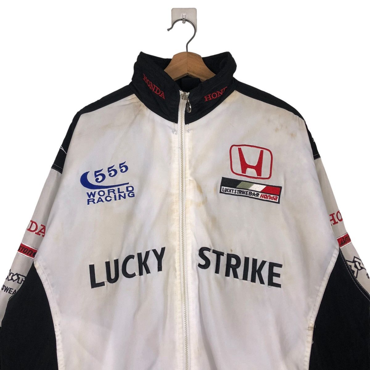 Hein Gericke 🔥VINTAGE BIKER JACKET RACING LUCKY STRIKE BIG LOGO Size US XXL / EU 58 / 5 - 5 Thumbnail