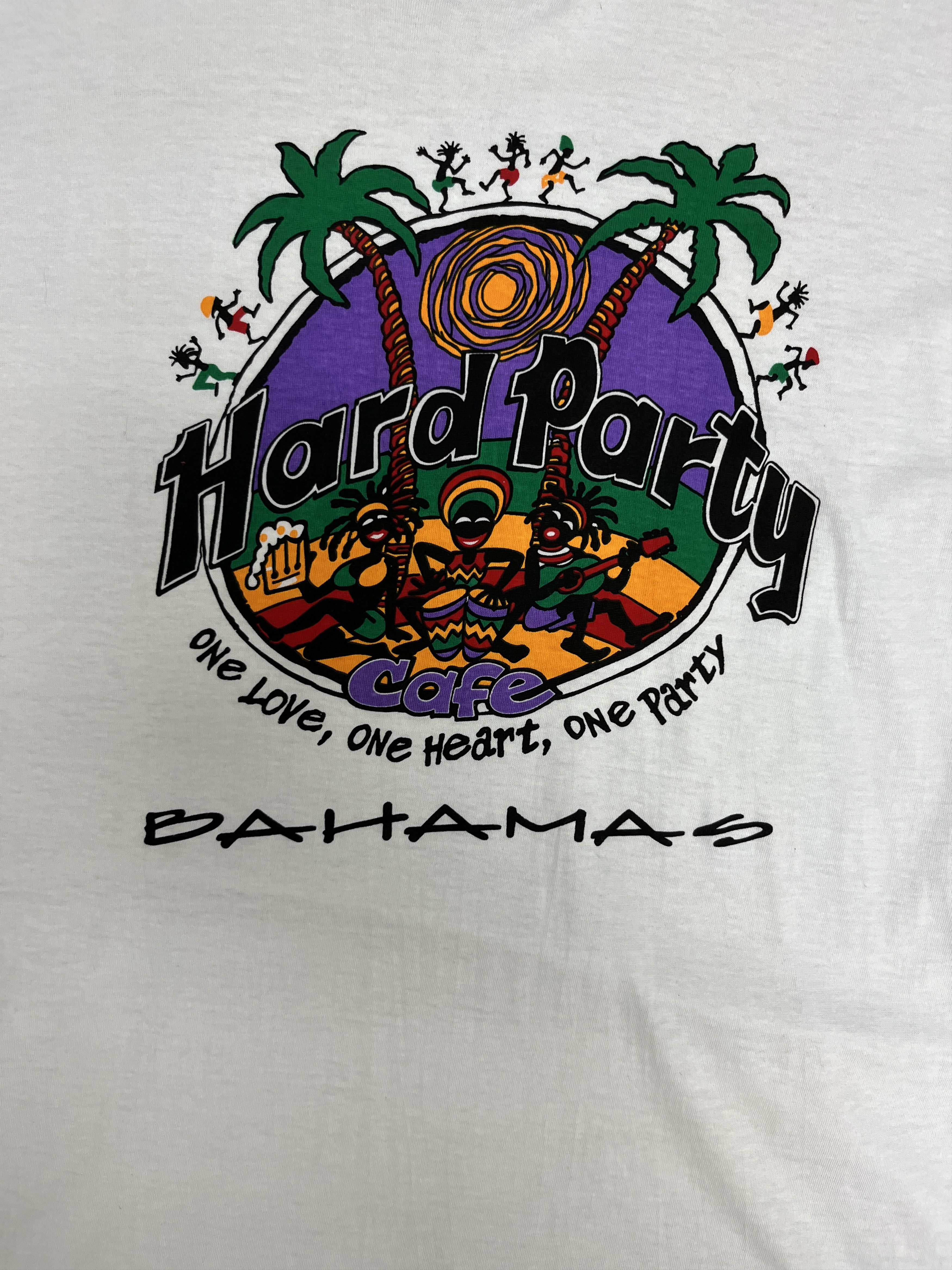 Vintage Hard Party Cafe Bahamas Vintage White T-Shirt Tee Size US L / EU 52-54 / 3 - 2 Thumbnail