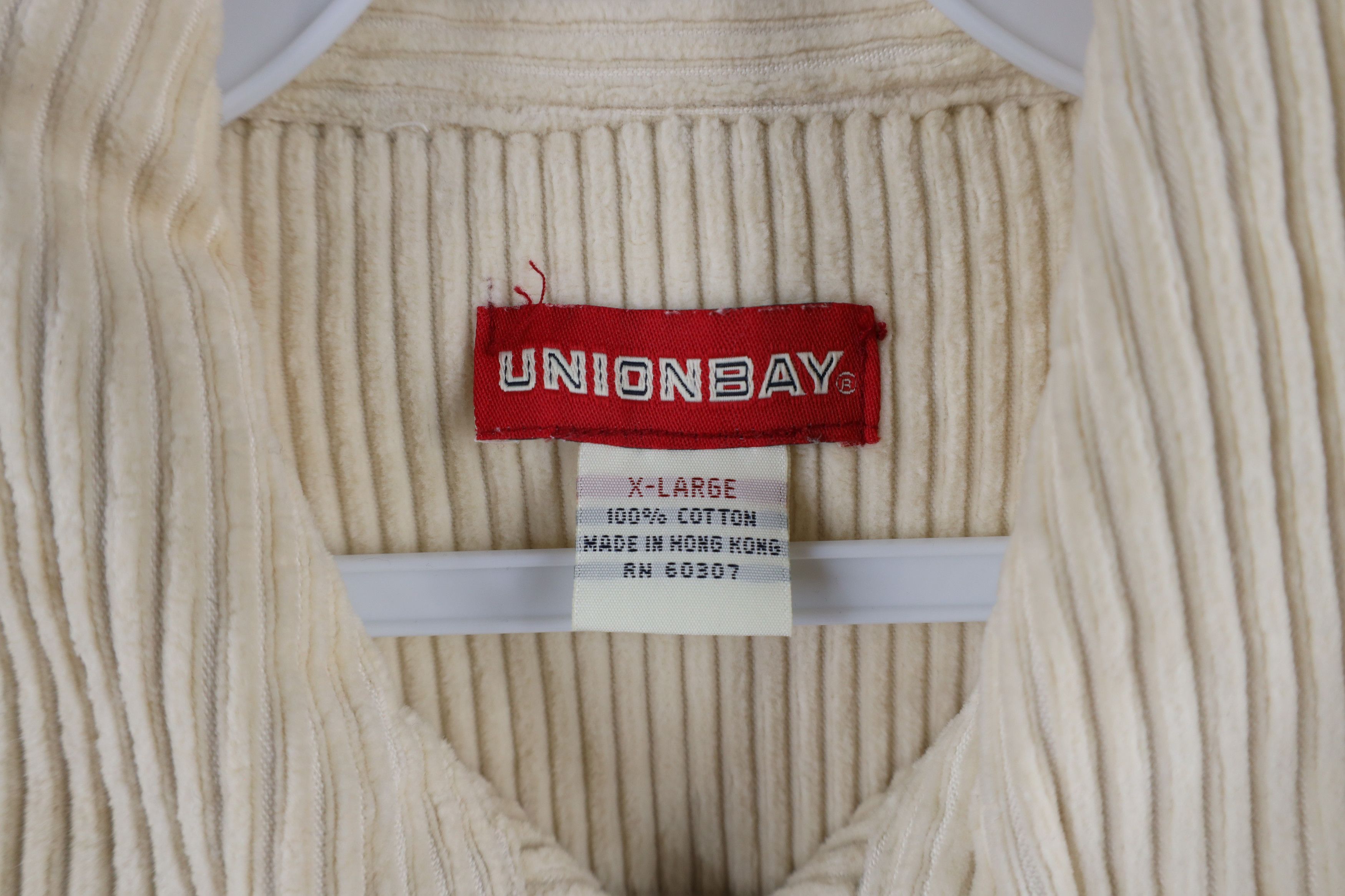 Vintage Vintage 90s Streetwear Full Zip Corduroy Shirt Jacket Beige Size US XL / EU 56 / 4 - 11 Thumbnail