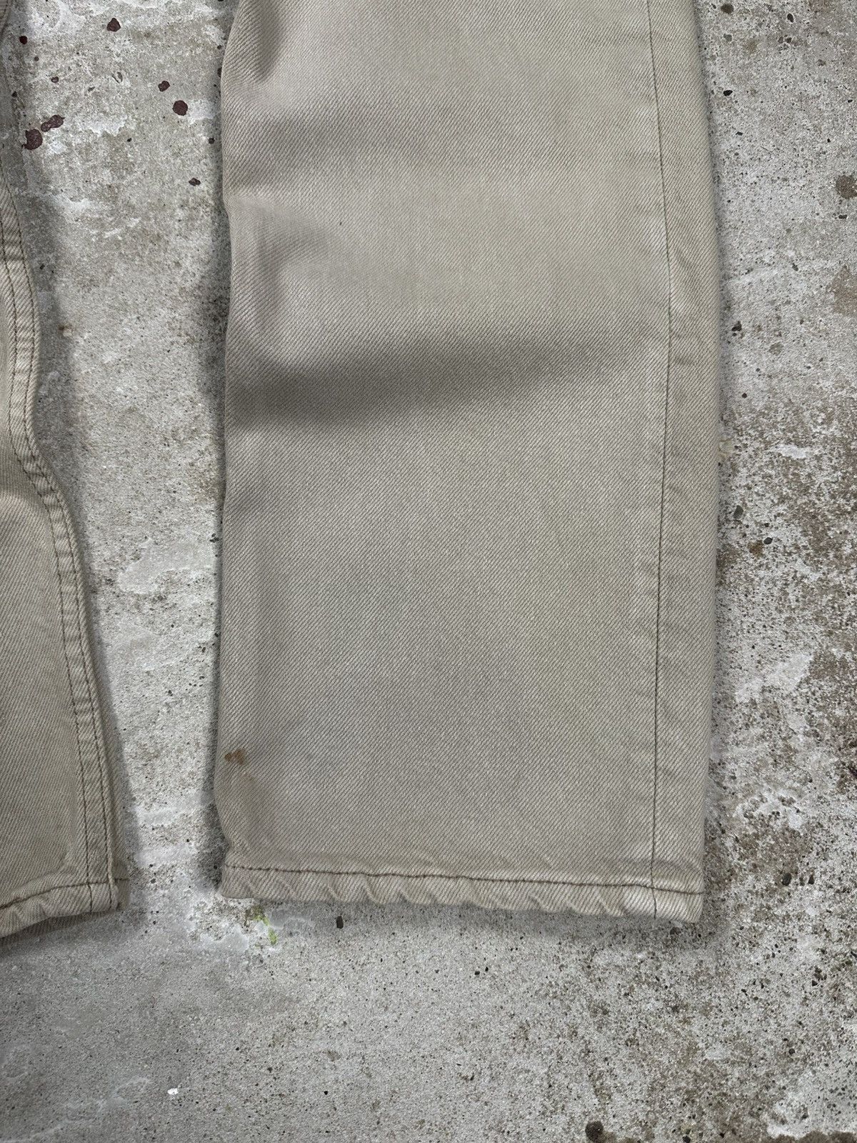 Levi's × Vintage Vintage 1995 Levi’s 501 Beige Distressed Denim Pants Jeans Size US 31 - 3 Thumbnail