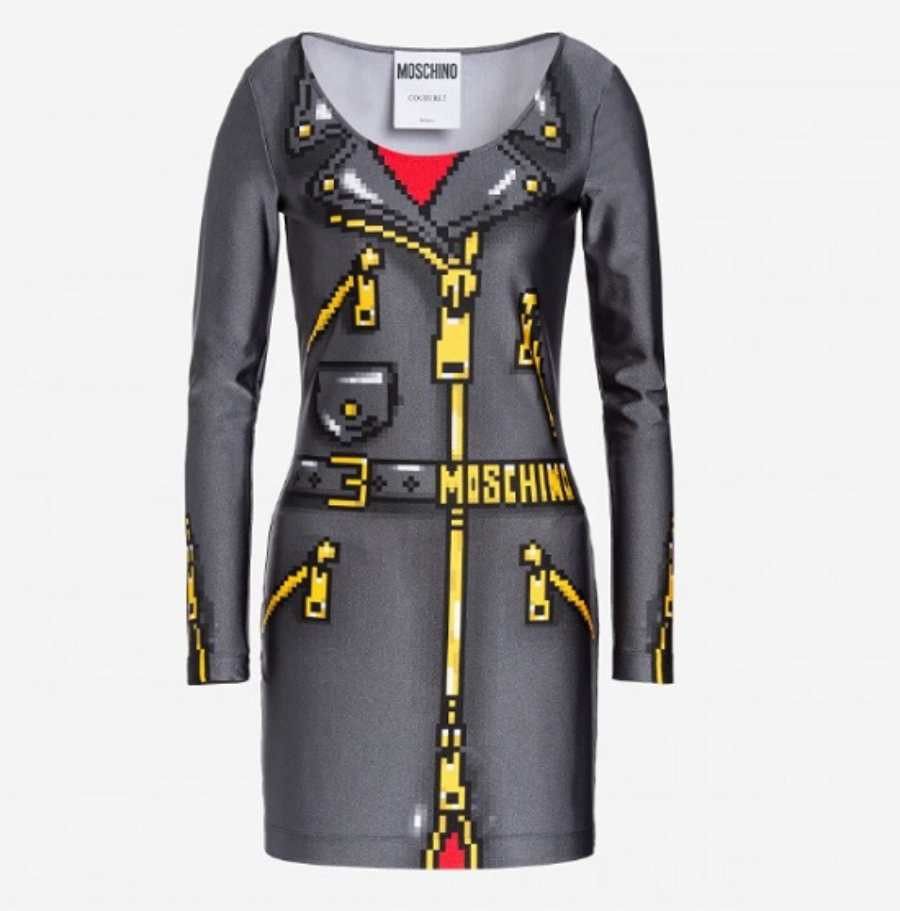 Moschino Moschino Couture Sims Pixel Capsule Gamer Midi Dress Size M / US 6-8 / IT 42-44 - 2 Thumbnail