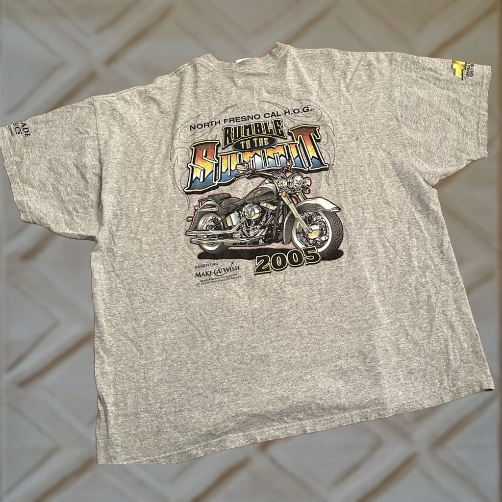 Harley Davidson Harley-Davidson Motorcycle Shirt 3XL Men Fresno 2005 Rumble To The Summit Gray T-Shirt Size US XXL / EU 58 / 5 - 1 Thumbnail