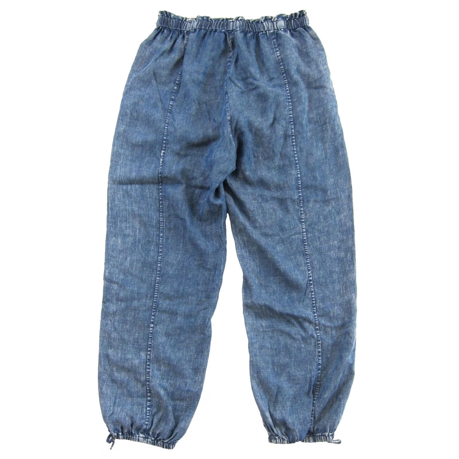 Denime Jane + Delancey 100% Lyocell Denim Blue Pocket Elastic Waist Jogger Pant Large Size 36" / US 14 / IT 50 - 2 Thumbnail