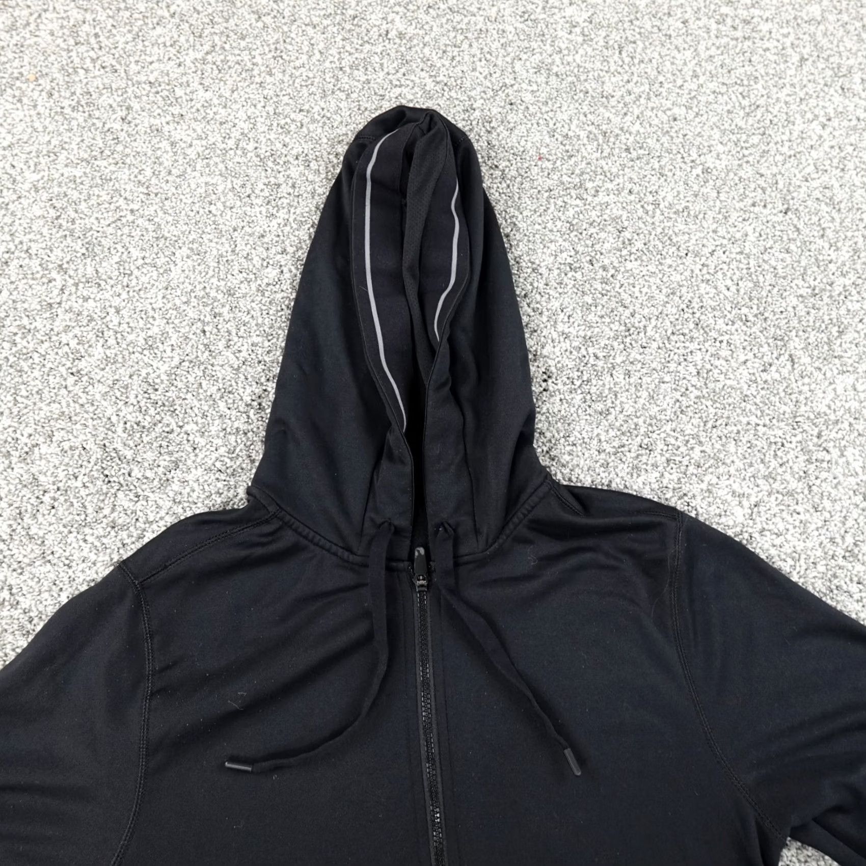 Champion Champion Jacket Mens S Black Full Zip Hooded Pockets Sweatshirt Athletic Outdoor Pullover Knit Logo Embroidered Long Sleeve Size US S / EU 44-46 / 1 - 4 Thumbnail