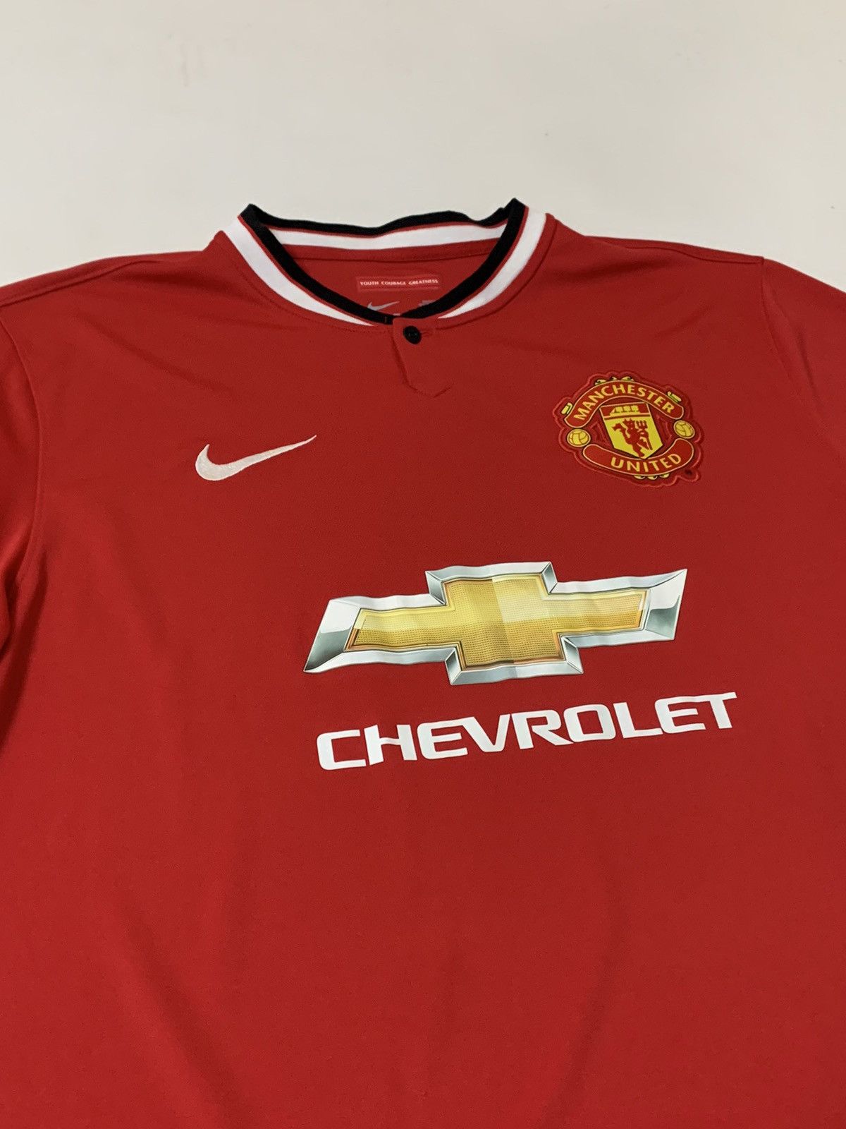 Nike × Vintage 2014 Manchester United Soccer Jersey Chevrolet Like New Size US XL / EU 56 / 4 - 4 Thumbnail