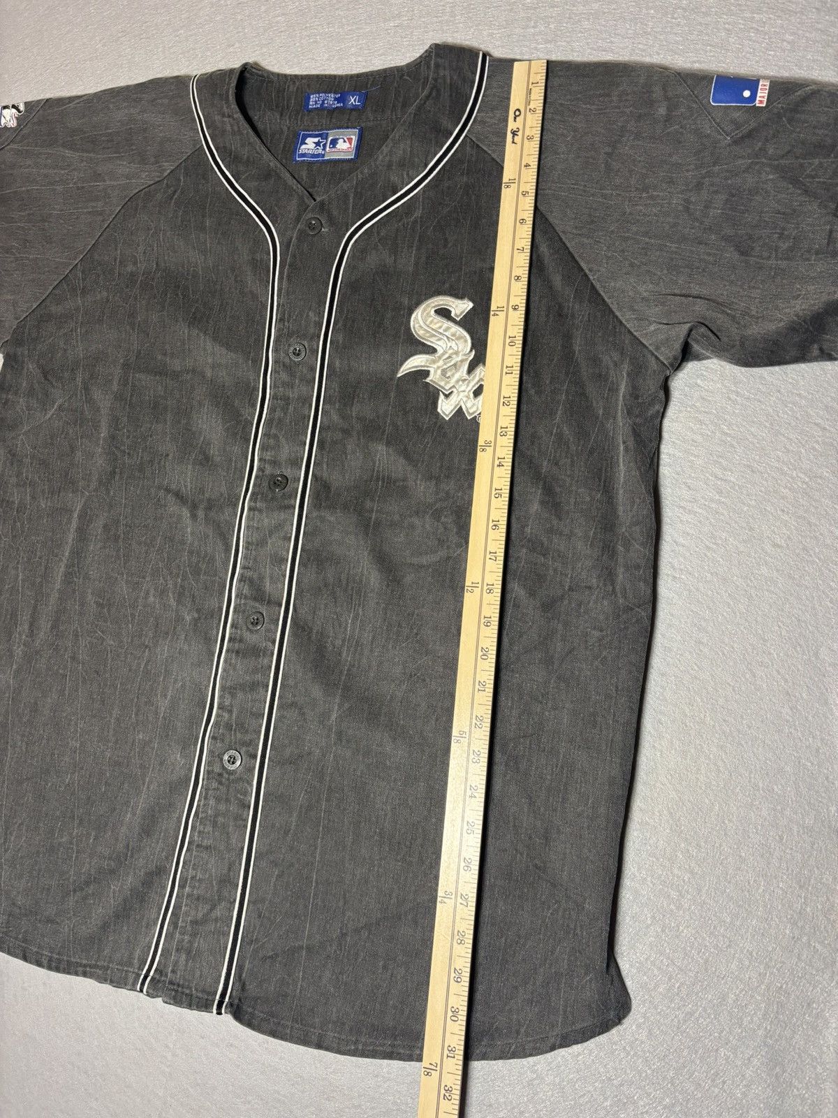 Starter Vintage 90's RARE MLB Chicago White Sox Starter Grey Jersey Size US XL / EU 56 / 4 - 6 Thumbnail