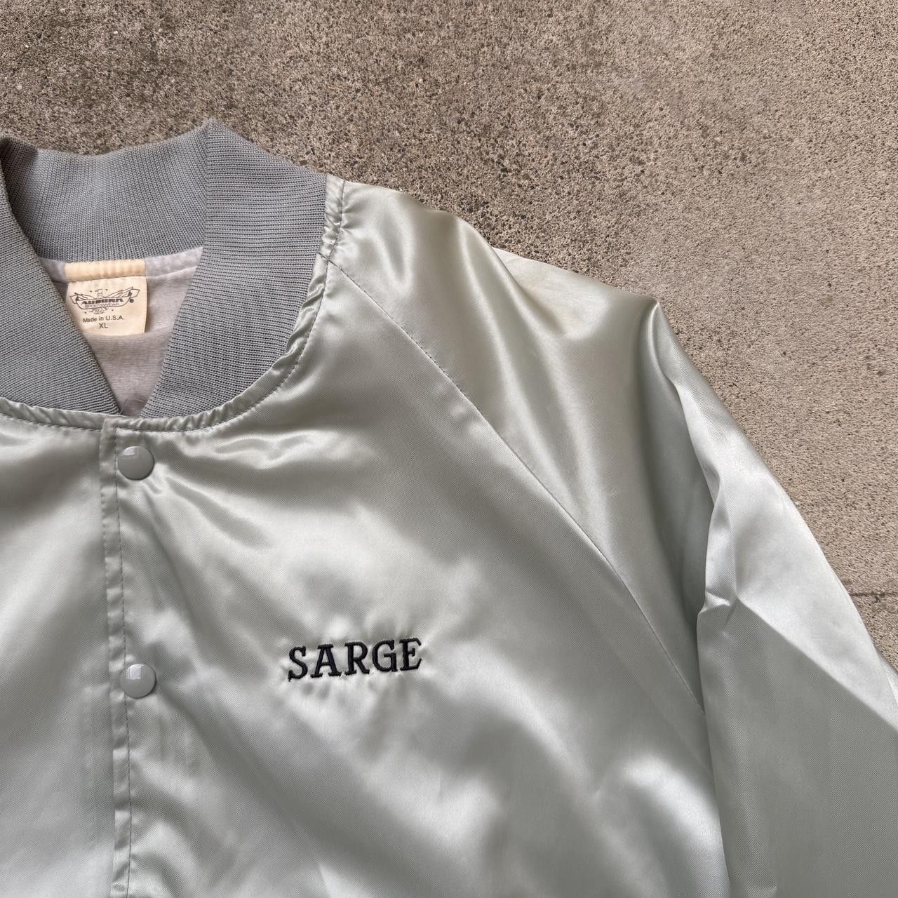 Vintage vintage silver satin jacket gray coach's souvenir bomber Size US XL / EU 56 / 4 - 3 Thumbnail