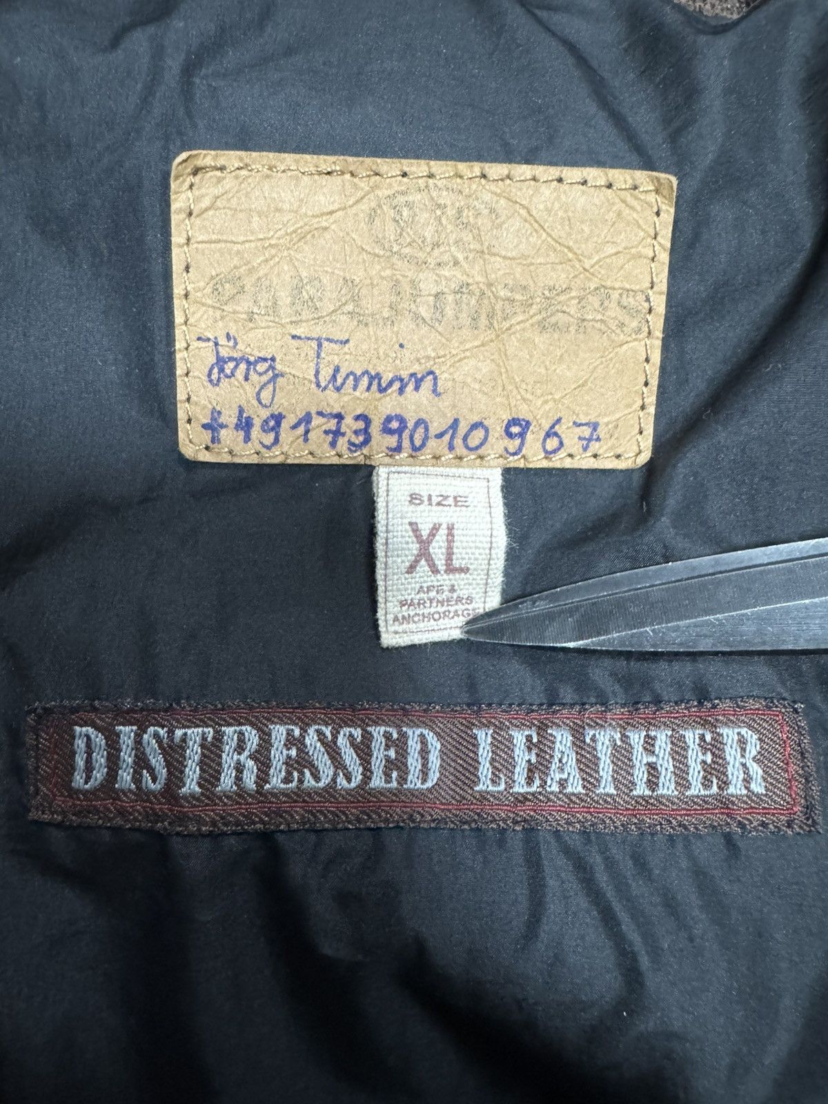 Parajumpers × Vintage Vintage Rare Parajumpers Distressed Real Leather Jacket Size US XL / EU 56 / 4 - 7 Thumbnail