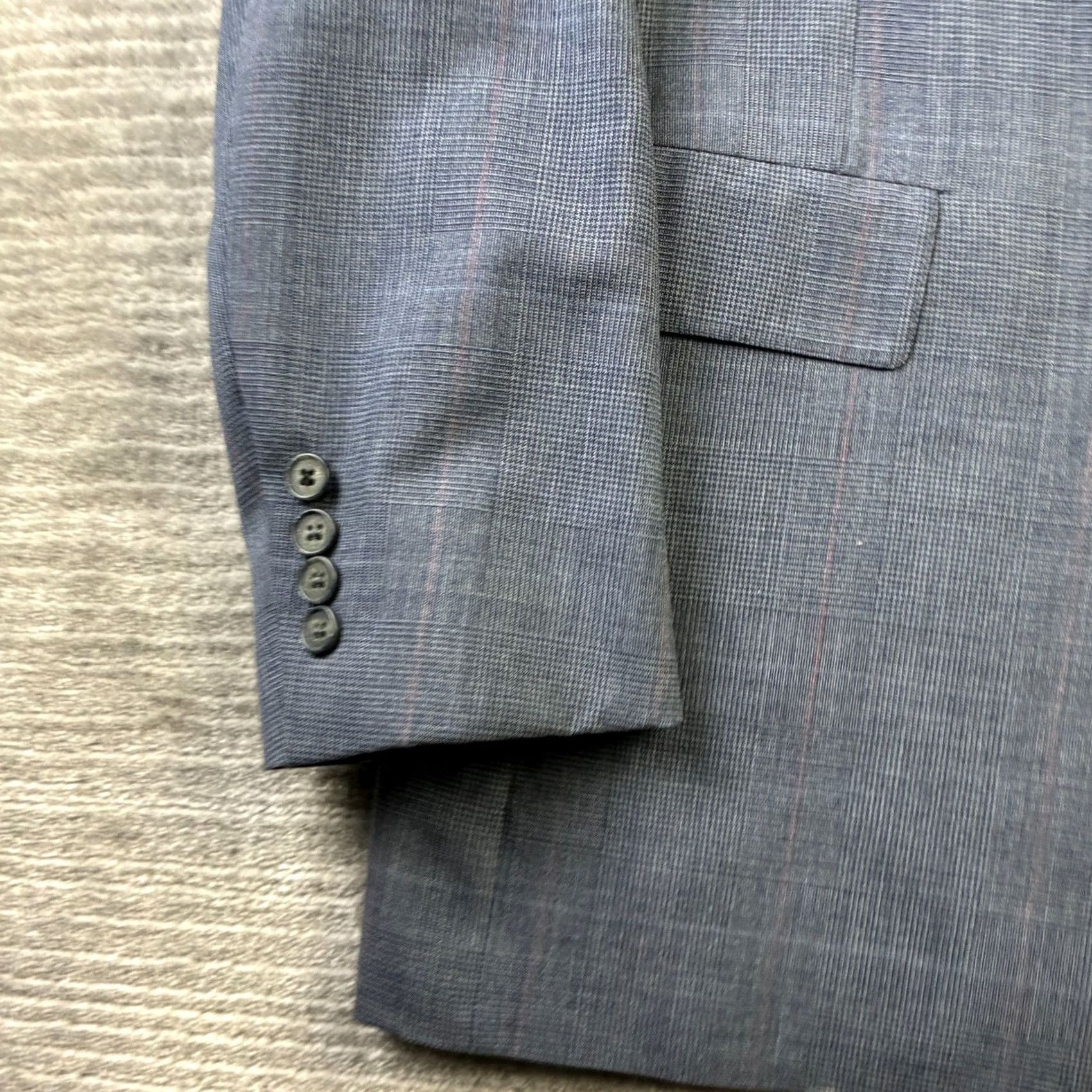 Hart Schaffner Marx Hart Schaffner Marx Suit 41 XL Glen Plaid Jacket Blazer Pants 35x32 VINTAGE Size 42R - 4 Thumbnail