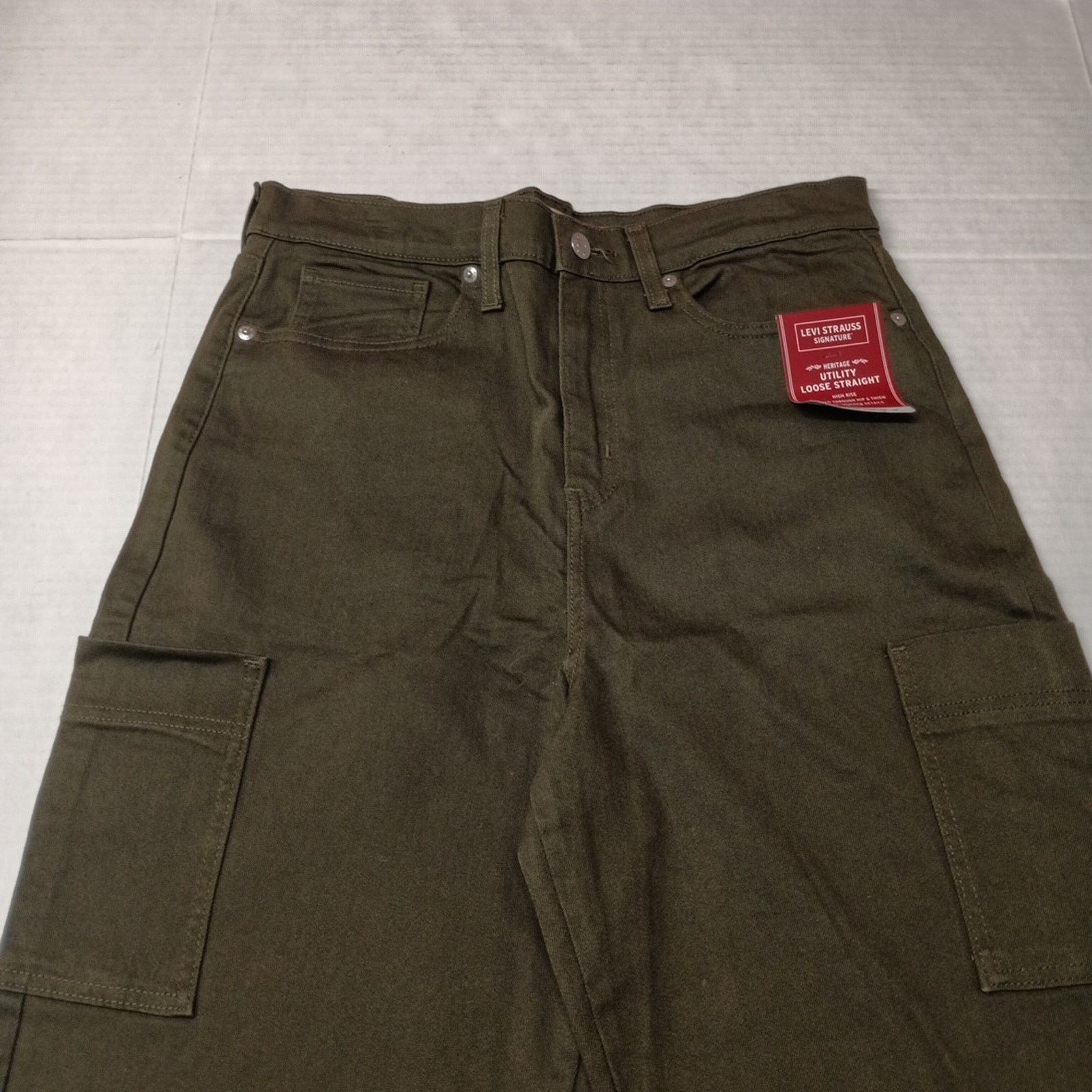 Levi's Women's Green Levi High Rise Utility Loose Jeans Size 10/W30 Size 32" / US 10 / IT 46 - 6 Thumbnail