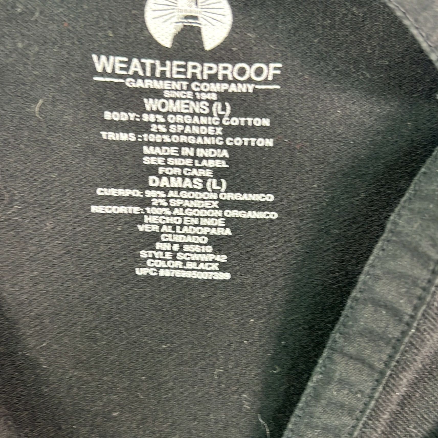 Weatherproof Weatherproof Womens Black Collared 3/4 Sleeve Pullover Blouse Size L Casual Classic Size L / US 10 / IT 46 - 5 Thumbnail